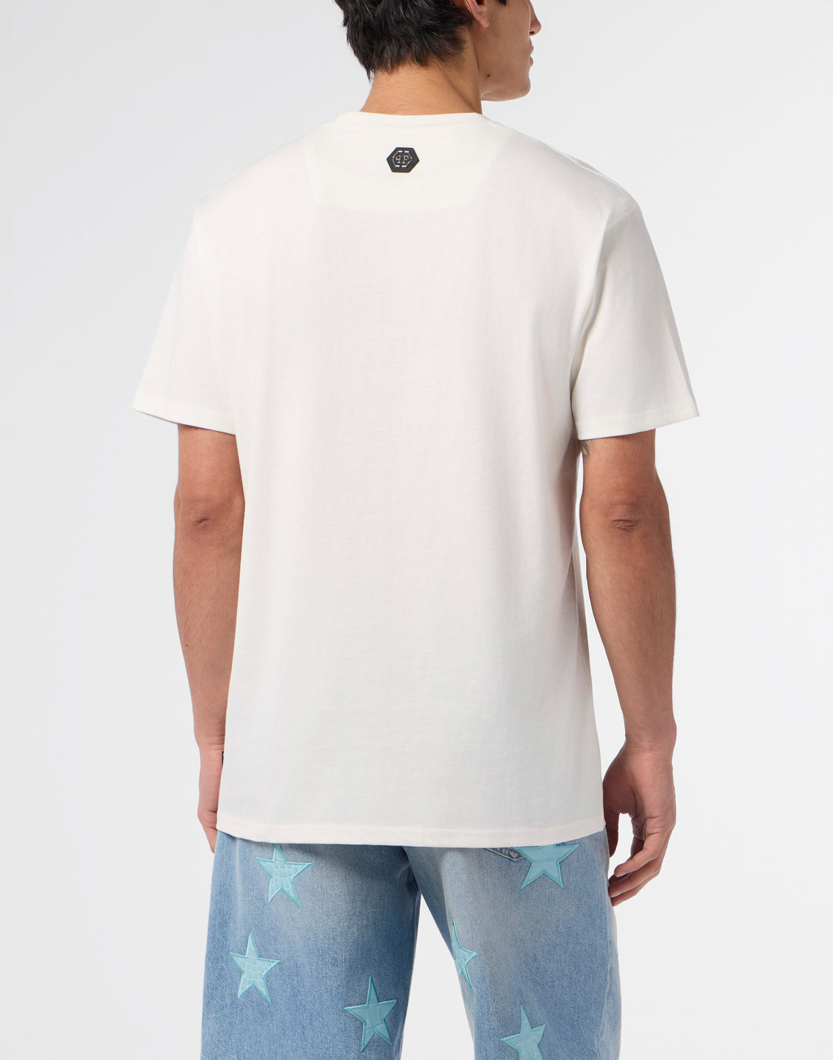 Round Neck T-Shirt Hexagon Line