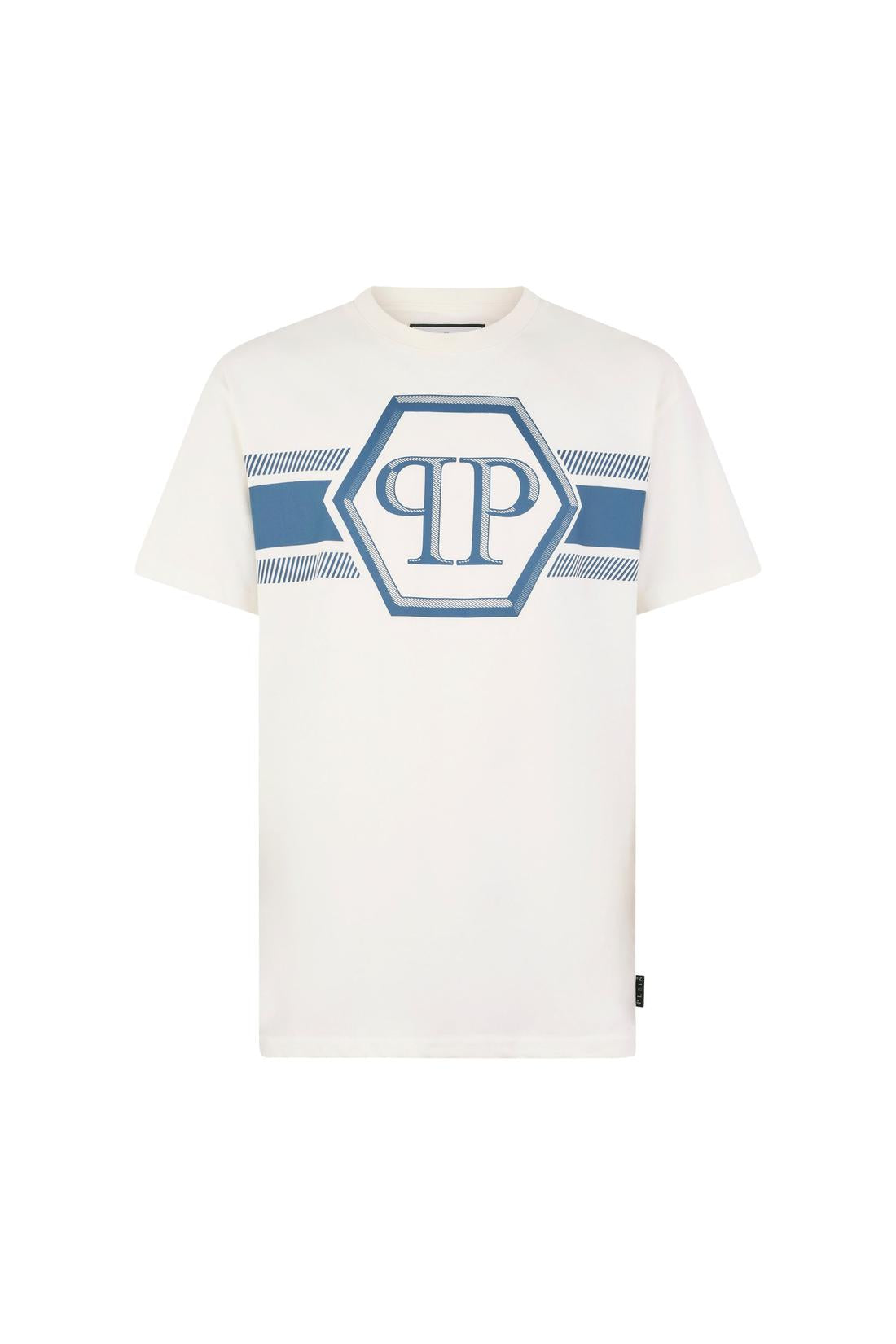 Philipp Plein Round Neck T-Shirt Hexagon Line, Shirts
