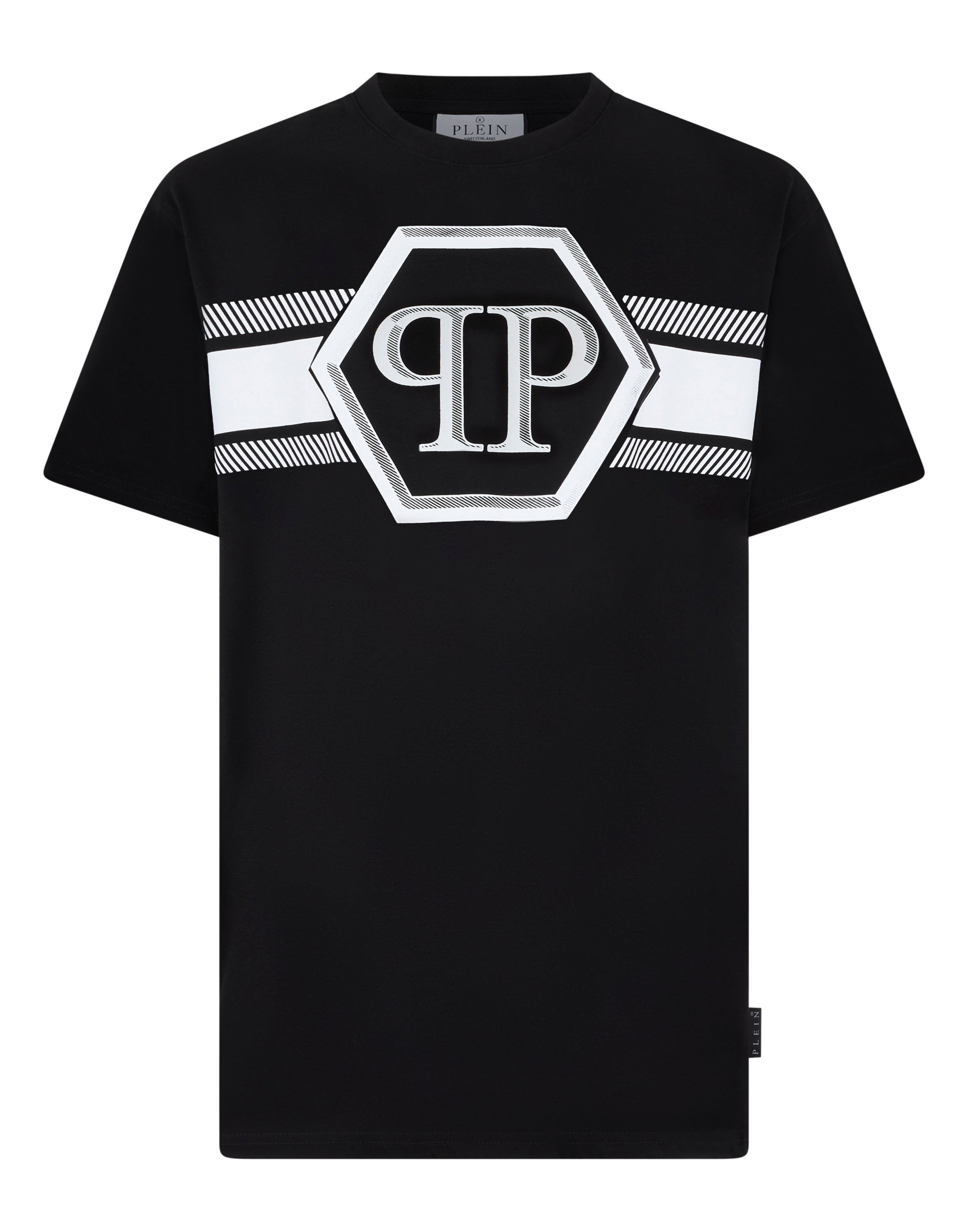 Round Neck T-Shirt Hexagon Line
