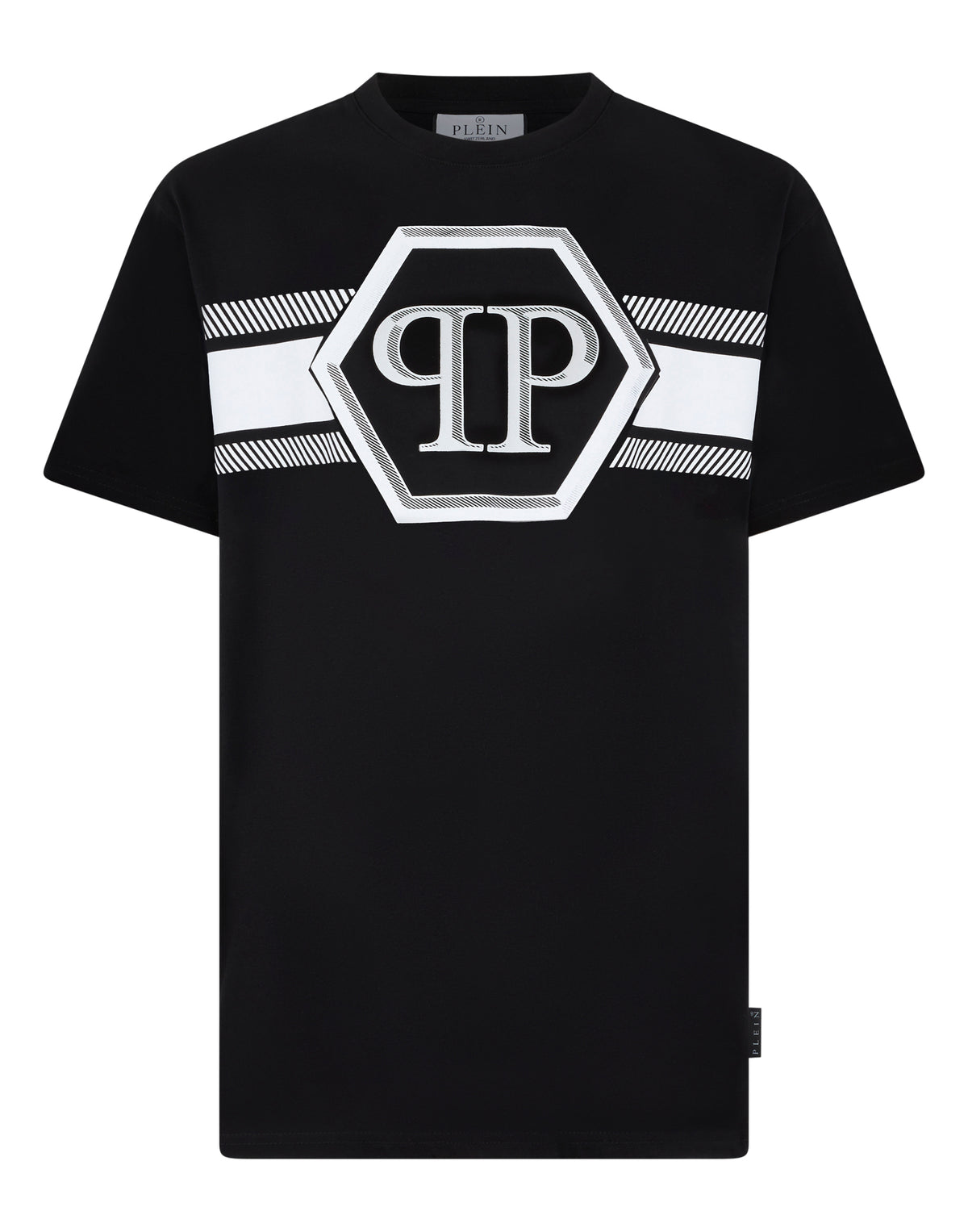 Round Neck T-Shirt Hexagon Line