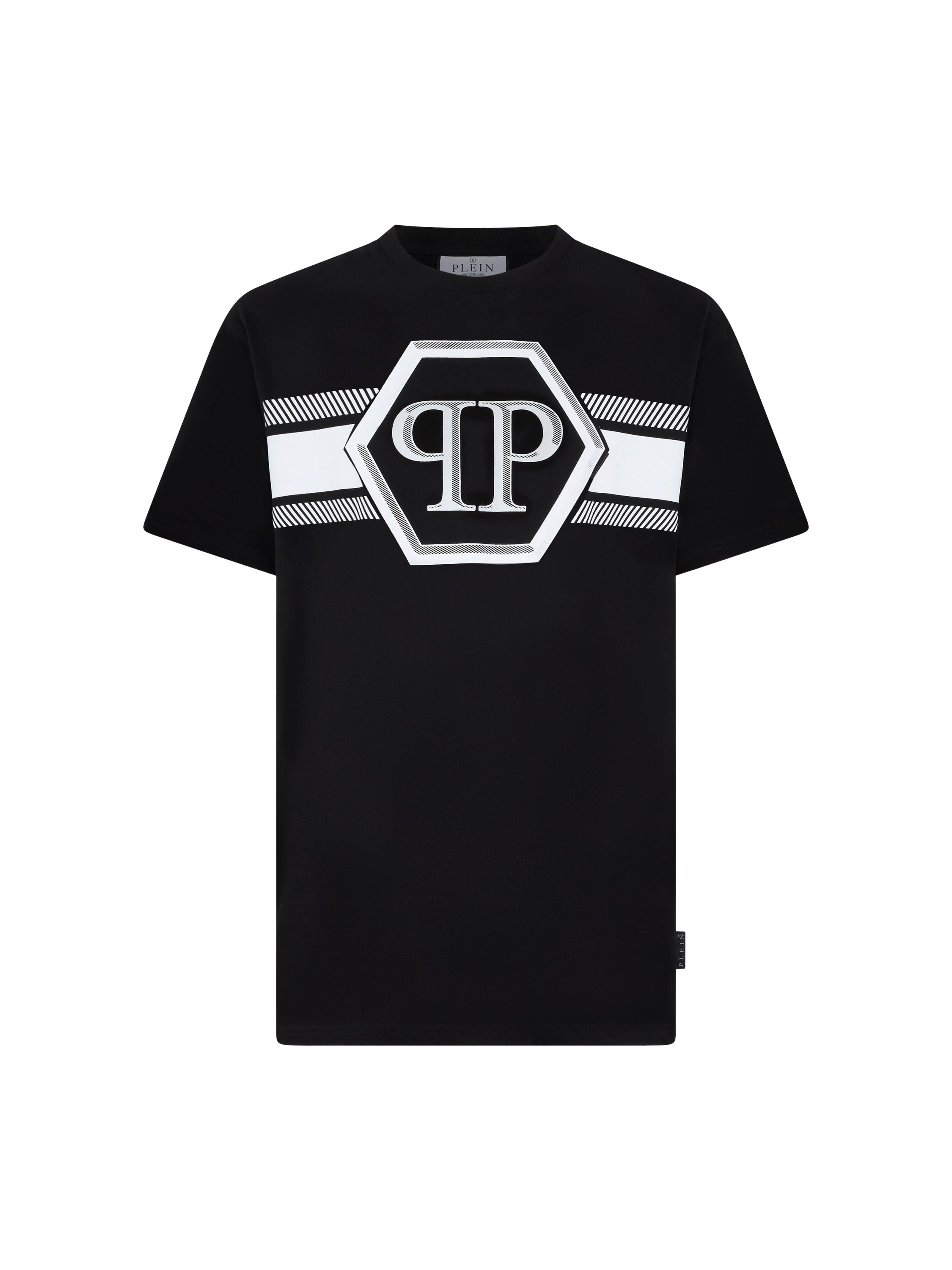 Round Neck T-Shirt Hexagon Line