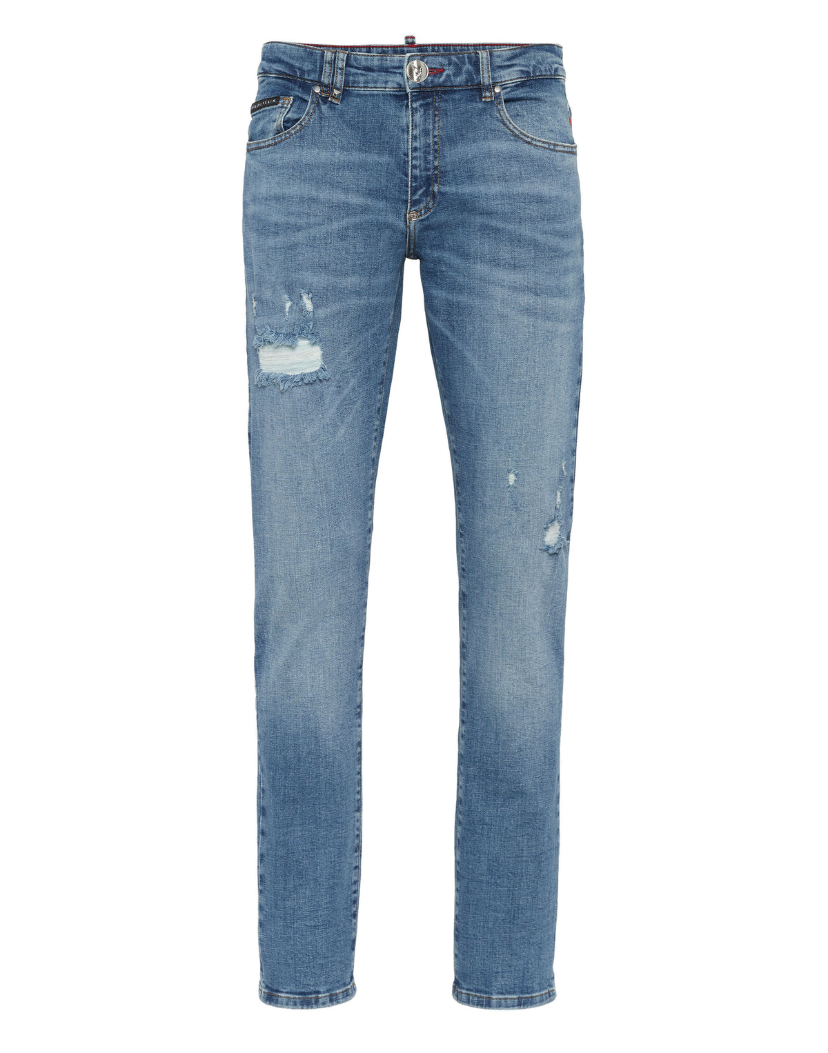 Destroyed Super Straight Cut Jeans