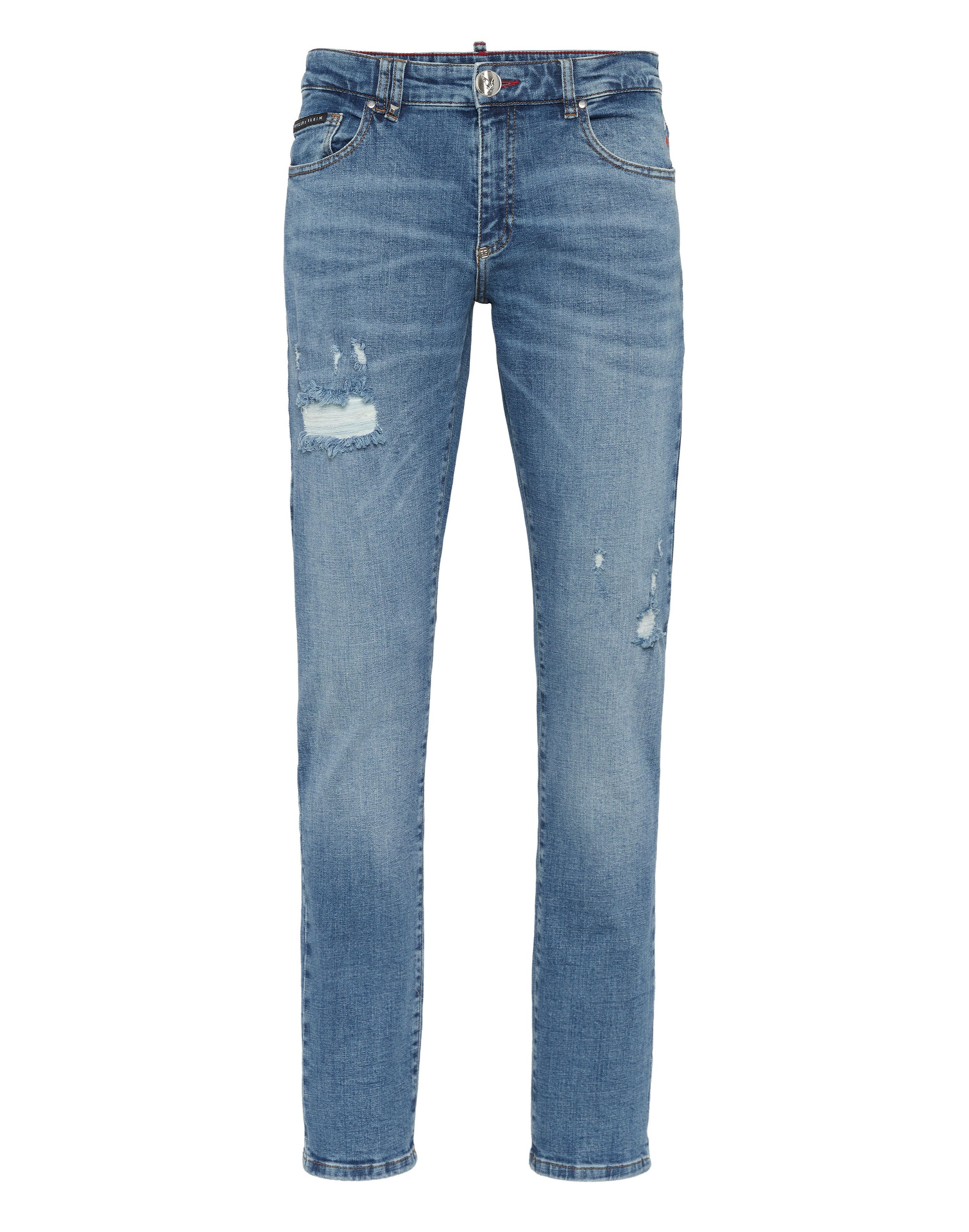 Destroyed Super Straight Cut Jeans