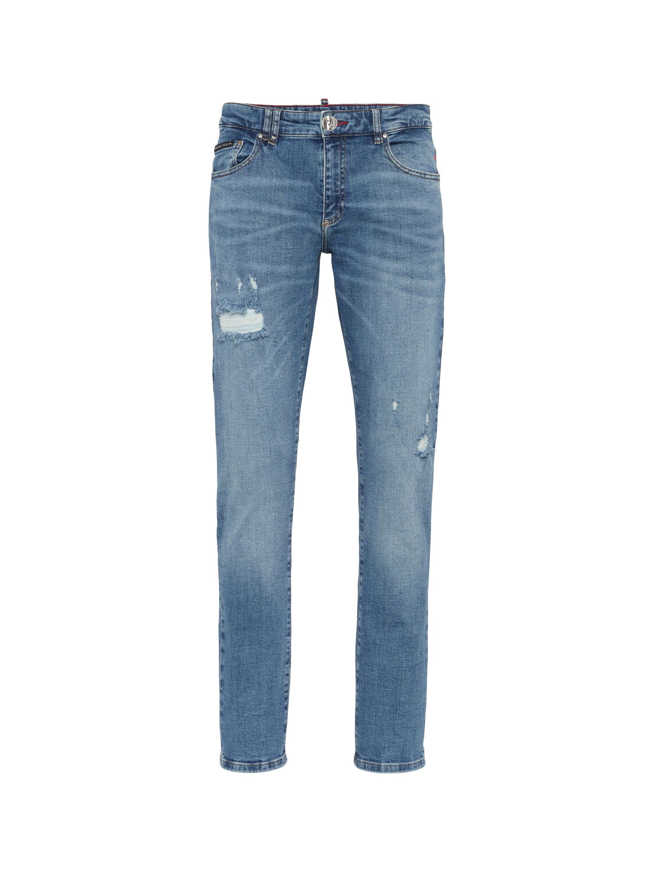 Destroyed Super Straight Cut Jeans