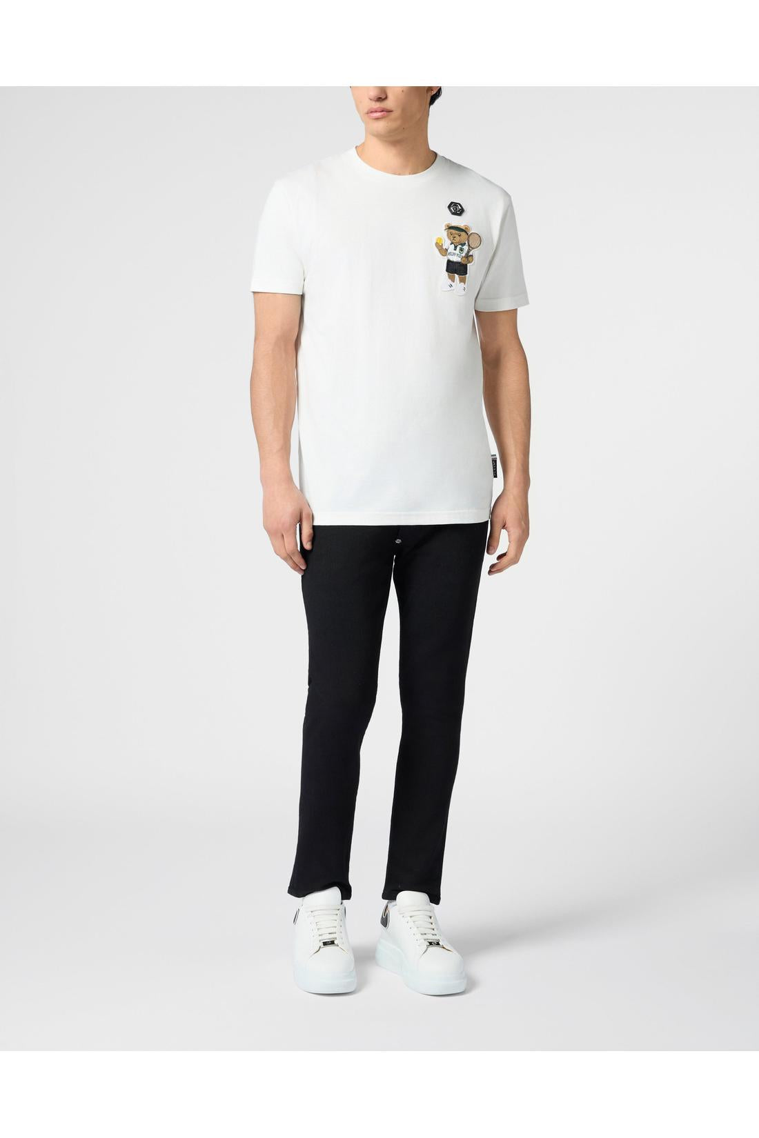 Philipp Plein Round Neck T-Shirt Teddy Tennis Patch, Shirts