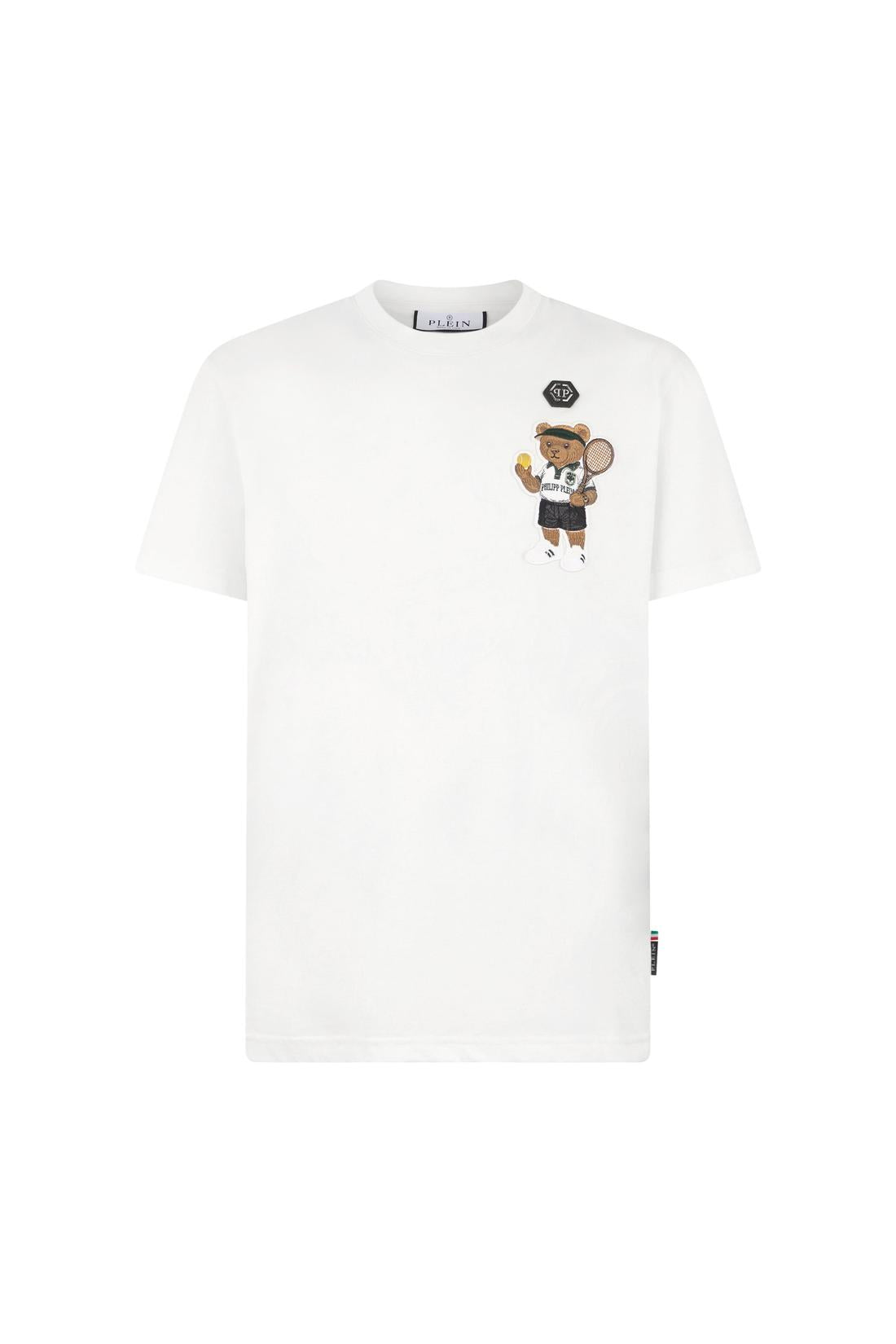 Philipp Plein Round Neck T-Shirt Teddy Tennis Patch, Shirts
