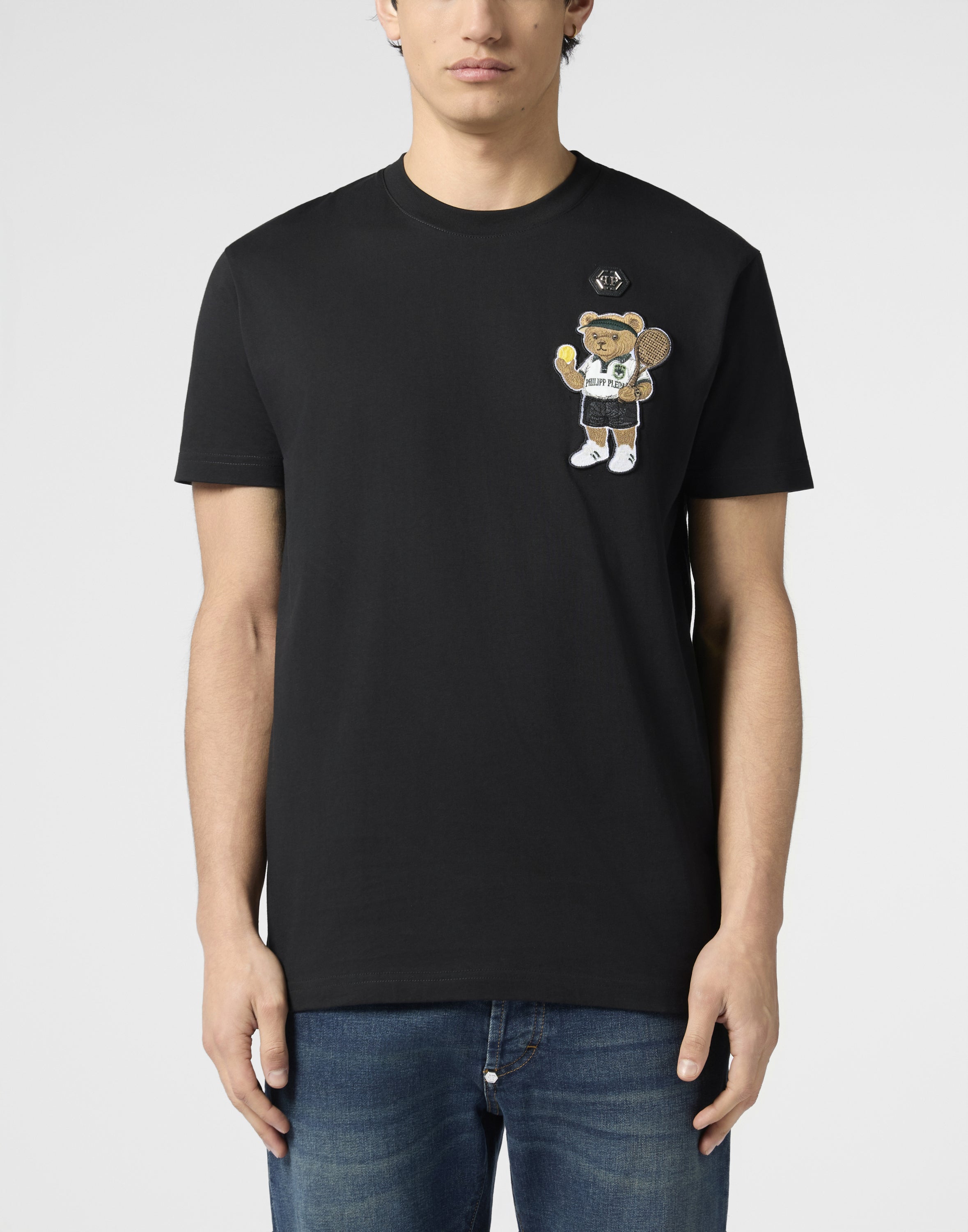 Round Neck T-Shirt Teddy Tennis Patch