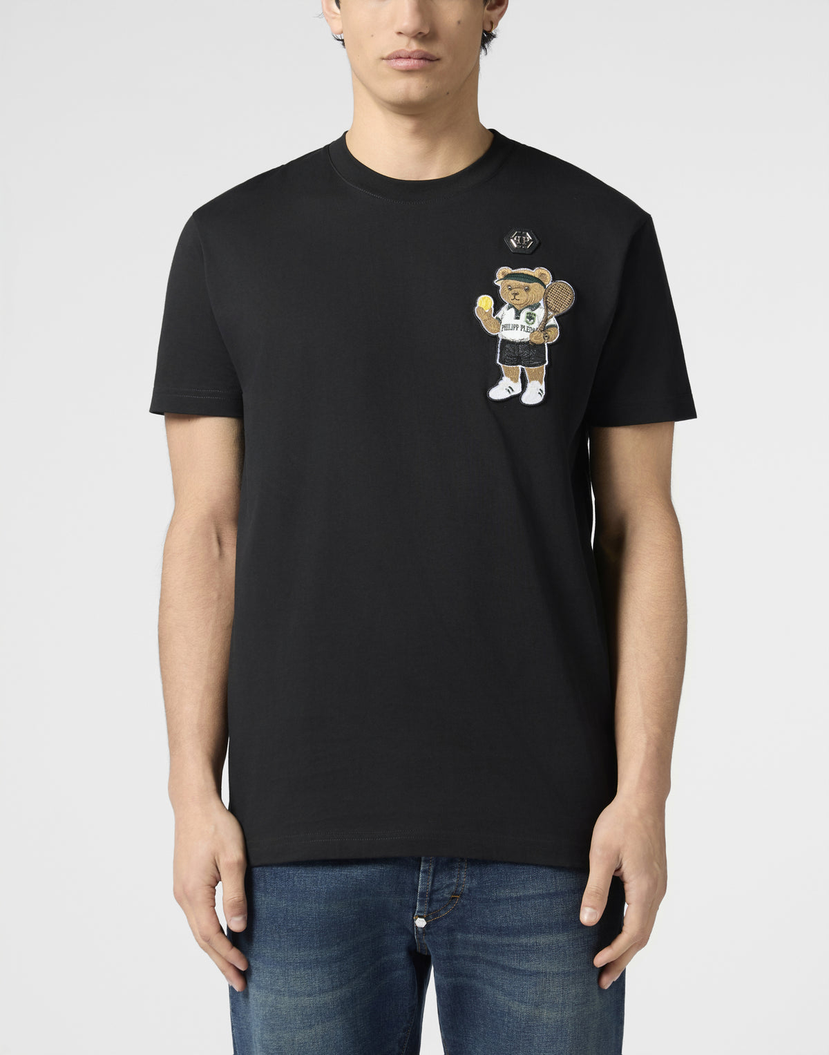 Round Neck T-Shirt Teddy Tennis Patch