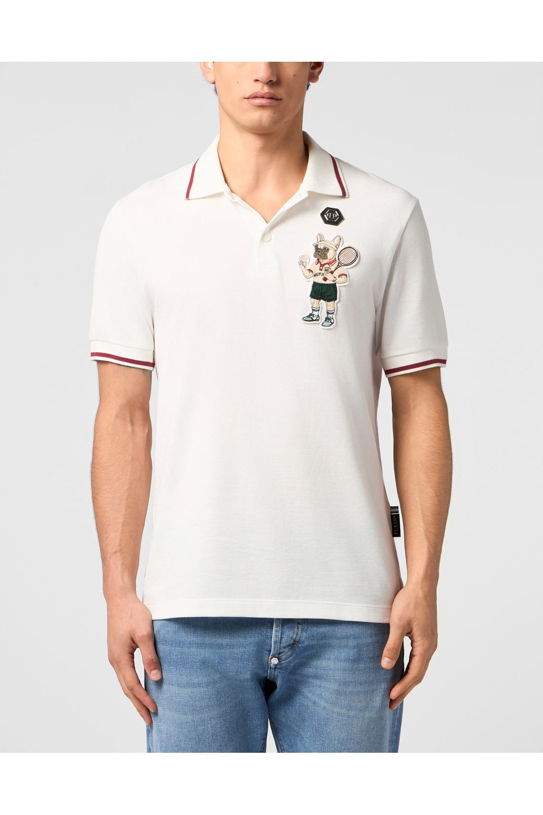 Philipp Plein Polo T-Shirt New York Tennis Patch, Shirts