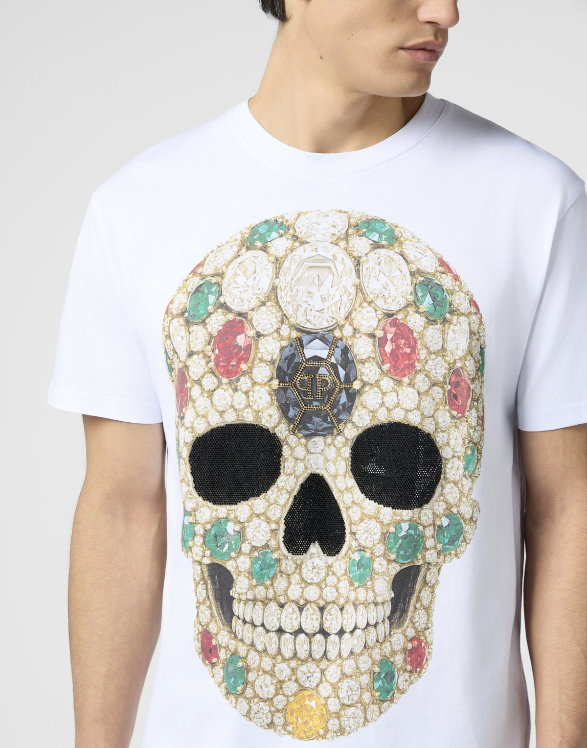 Round Neck T-Shirt Skull Stones