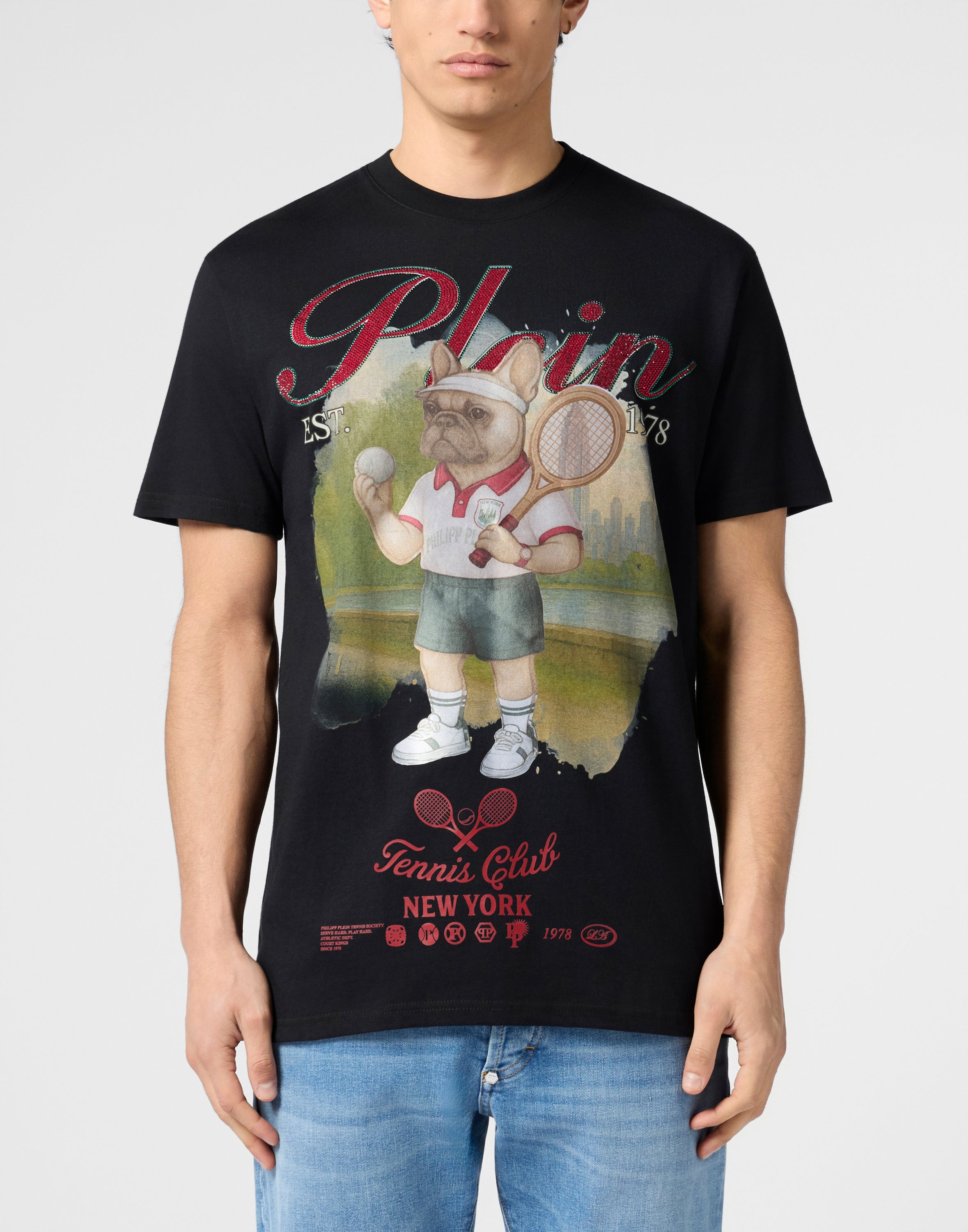 Round Neck T-Shirt Bulldog Tennis Club