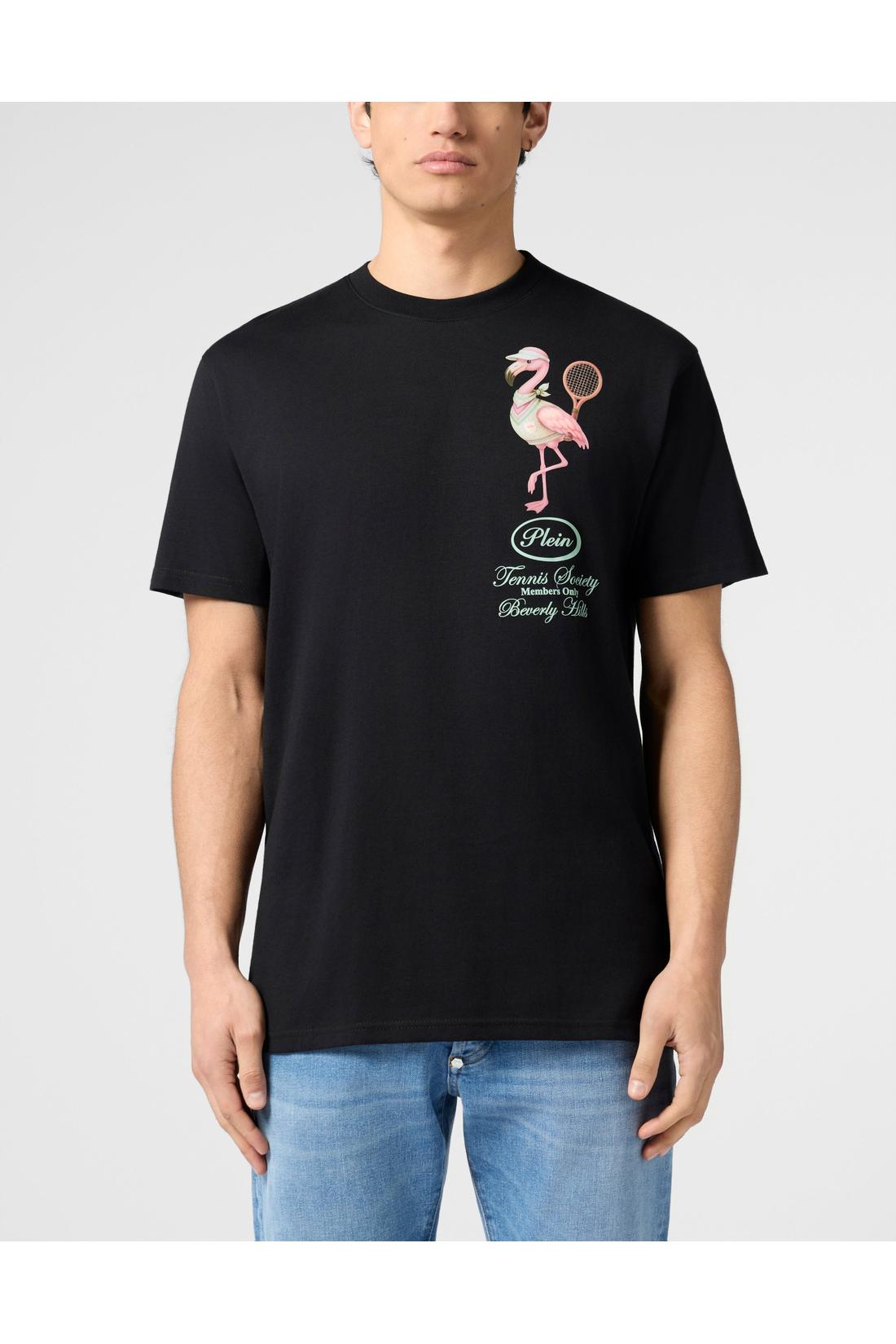Philipp Plein Round Neck T-Shirt Flamingo Tennis Society, Shirts