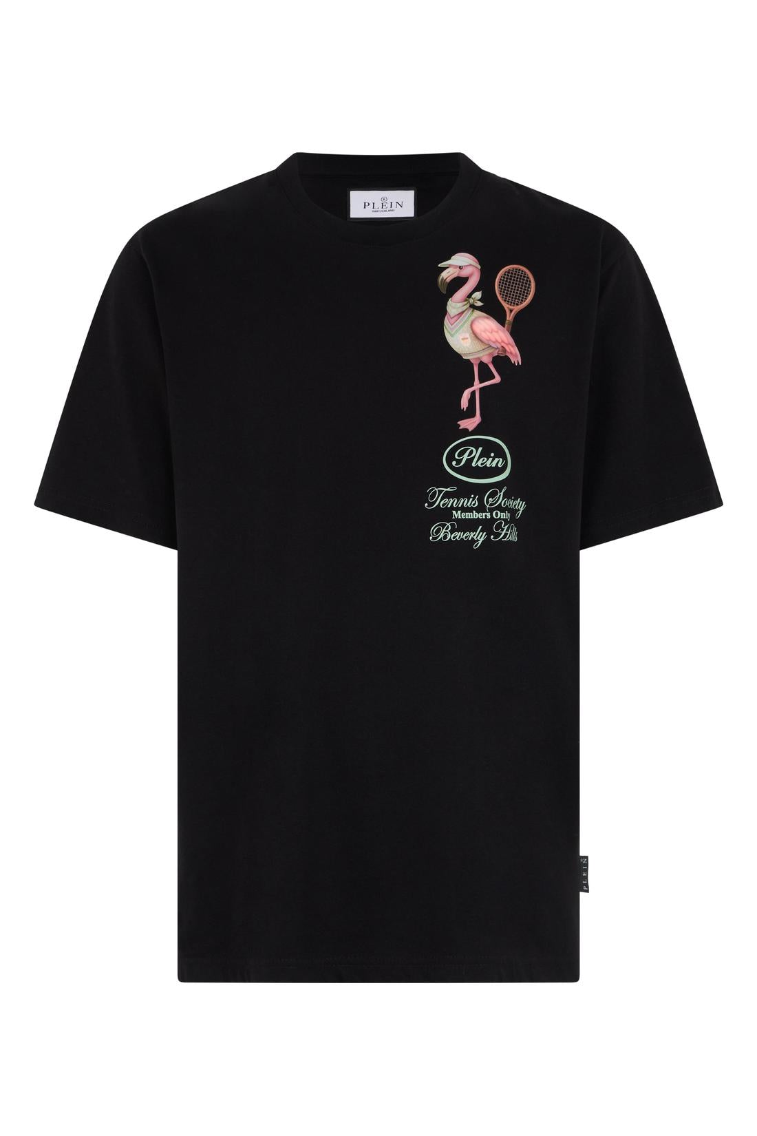 Philipp Plein Round Neck T-Shirt Flamingo Tennis Society, Shirts