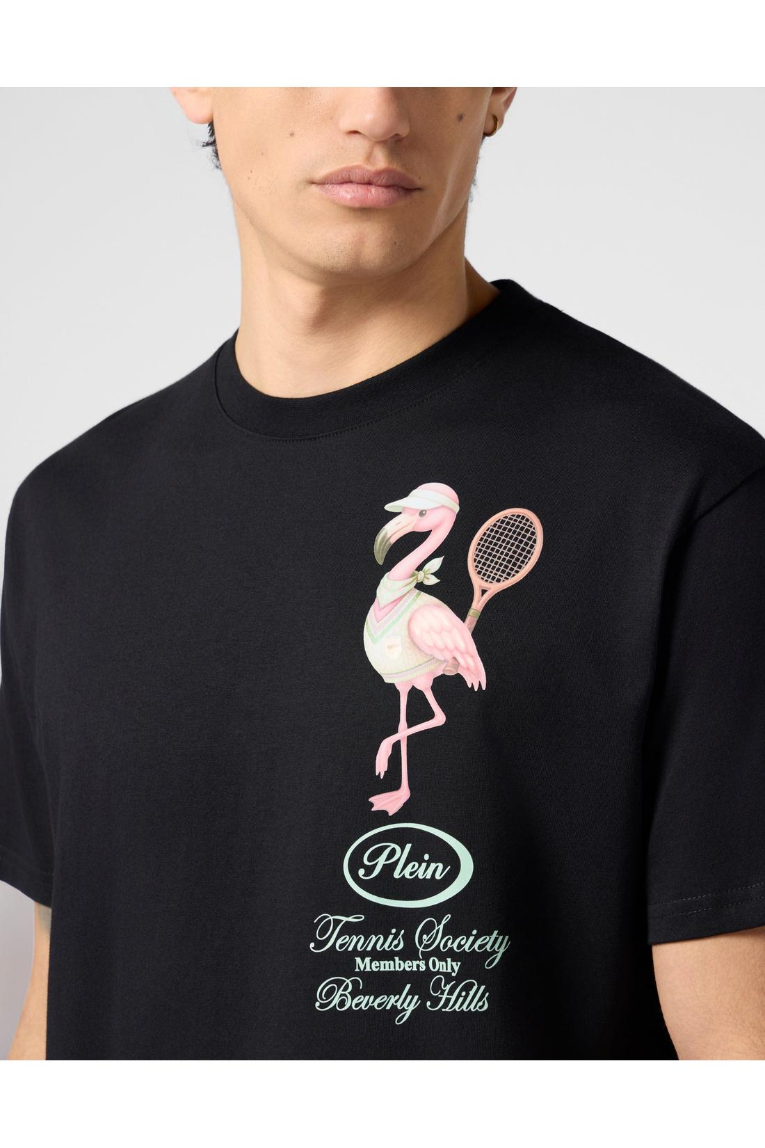 Philipp Plein Round Neck T-Shirt Flamingo Tennis Society, Shirts