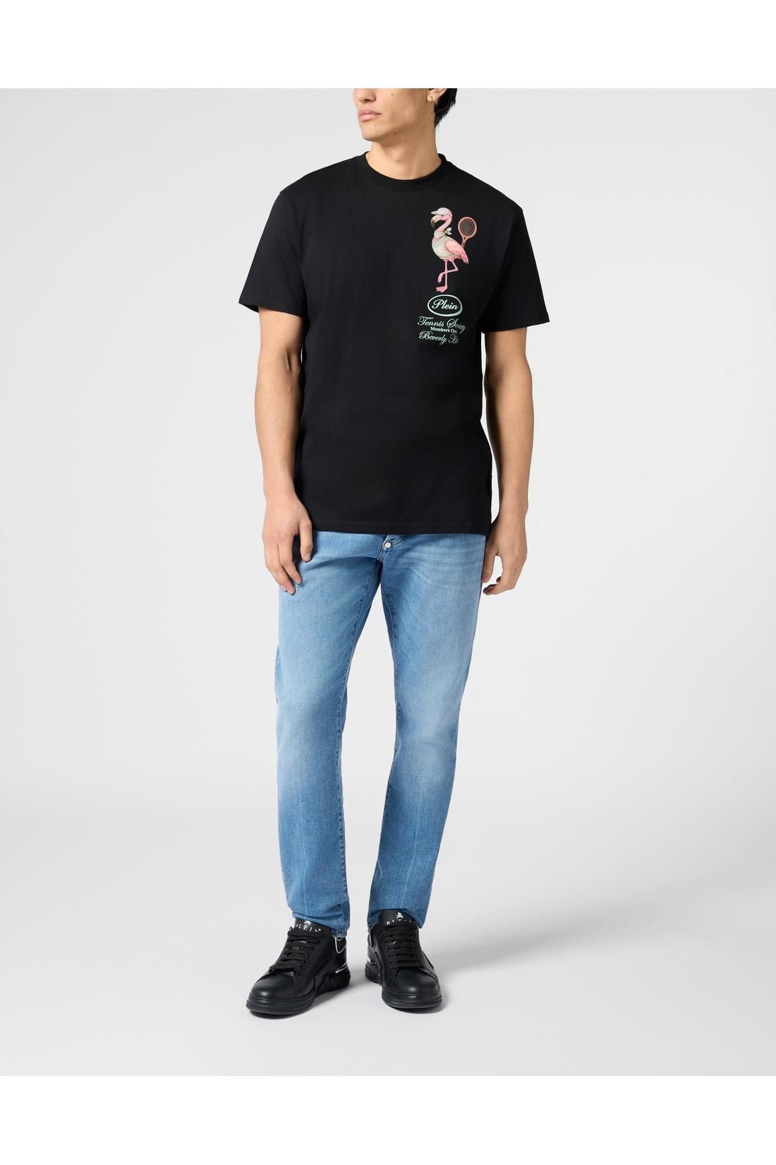 Philipp Plein Round Neck T-Shirt Flamingo Tennis Society, Shirts
