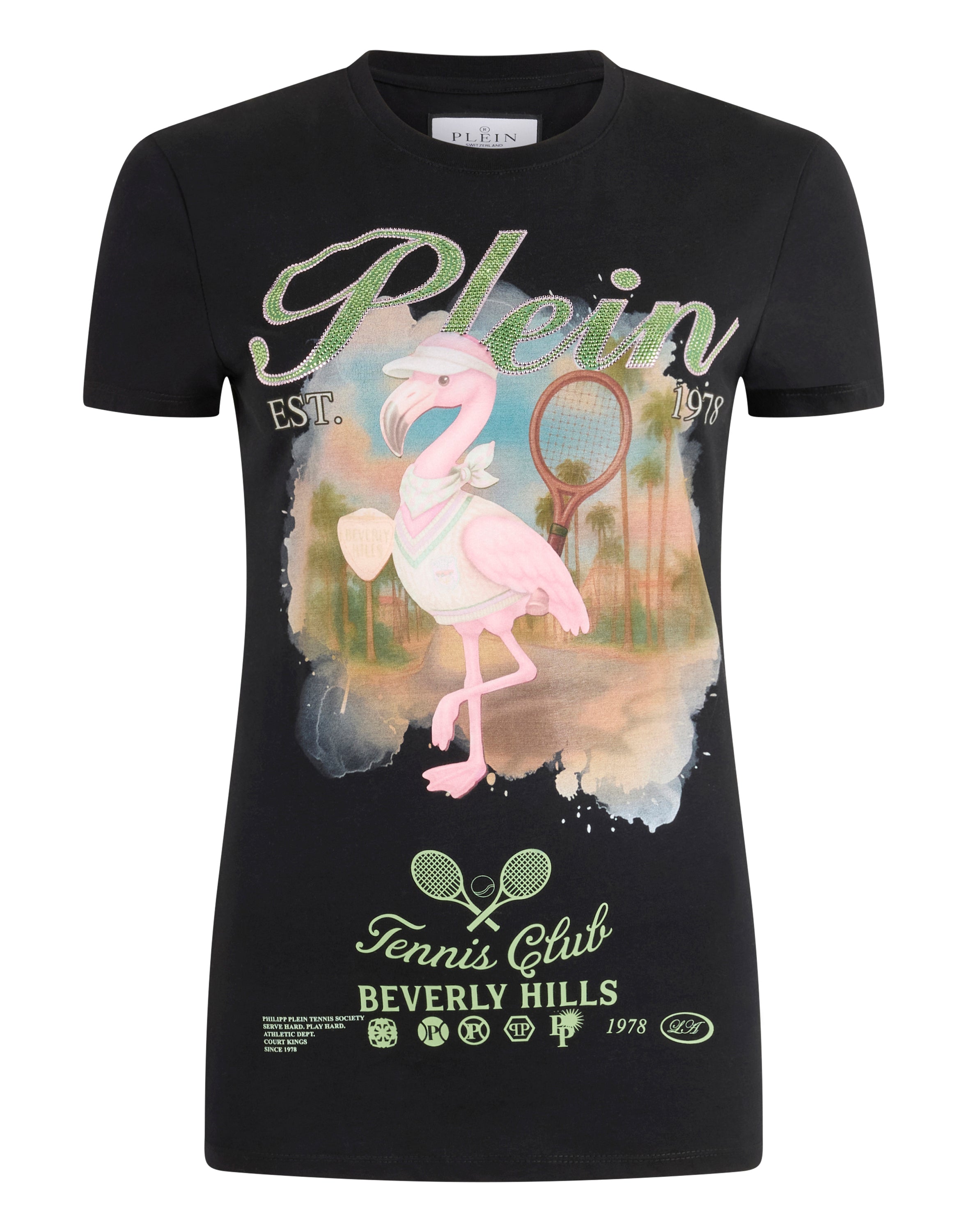 Sexy Pure Fit T-Shirt Tennis Club Strass