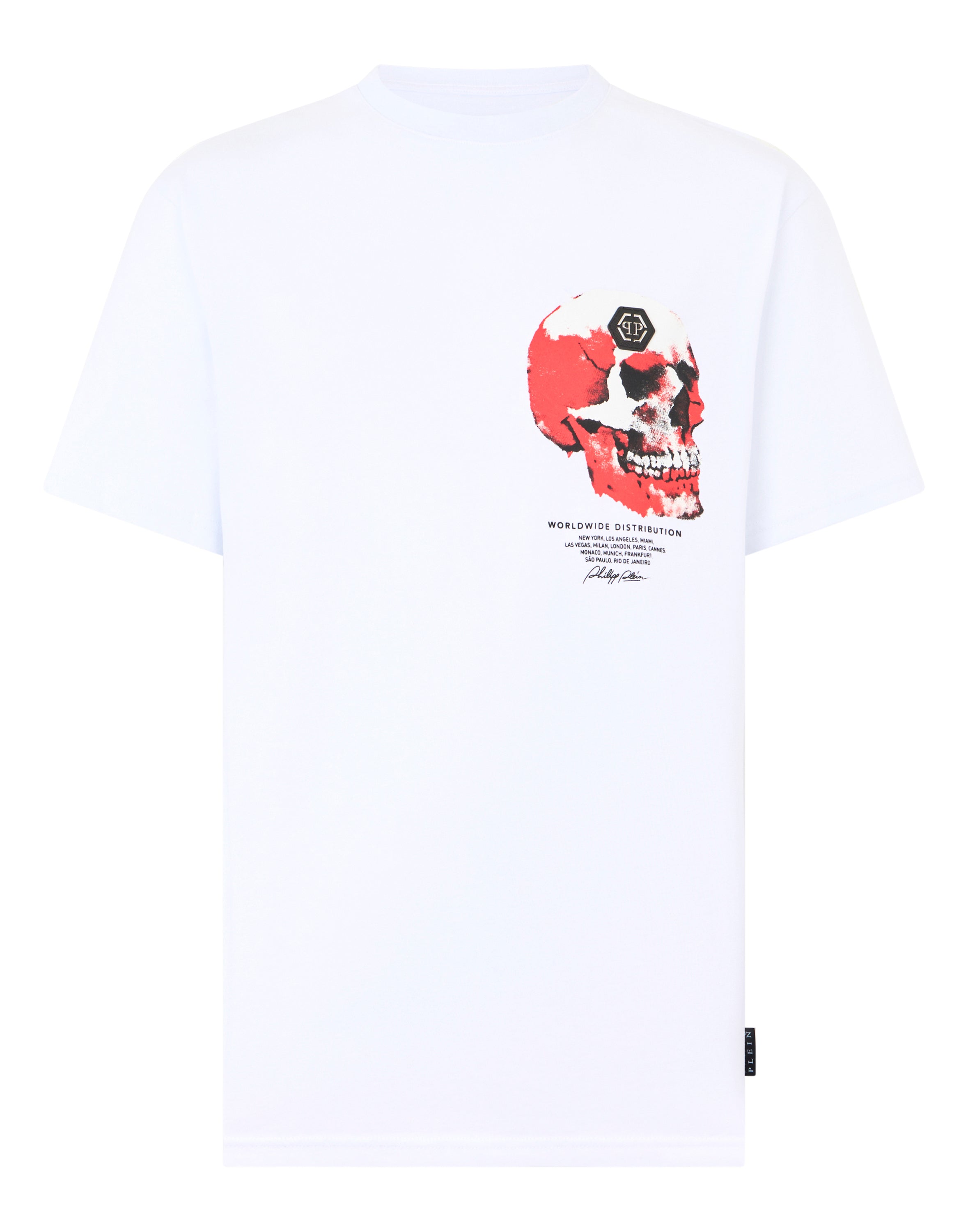 Roundneck T-Shirt Puffy Red Skull Skull