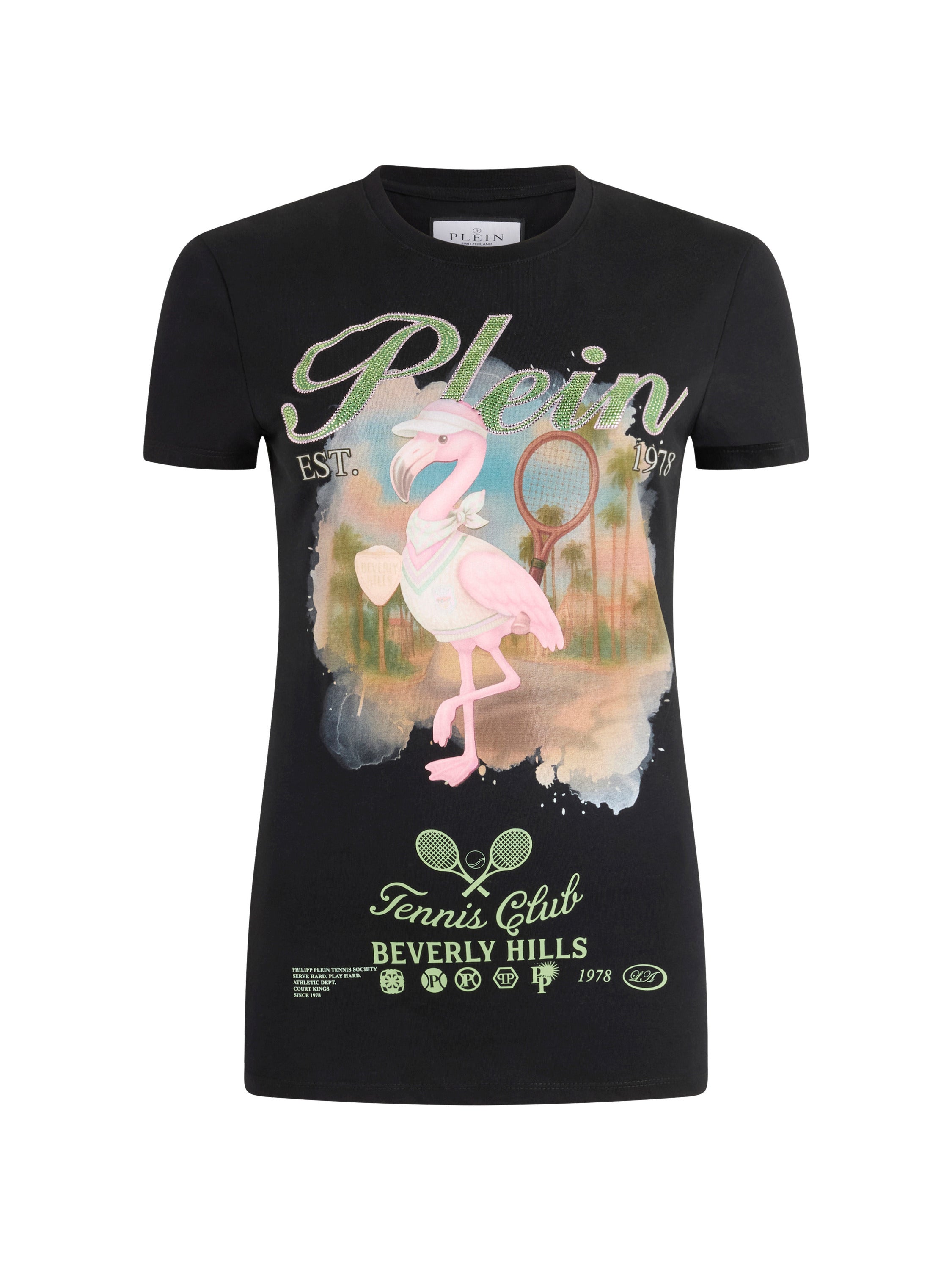 Sexy Pure Fit T-Shirt Tennis Club Strass