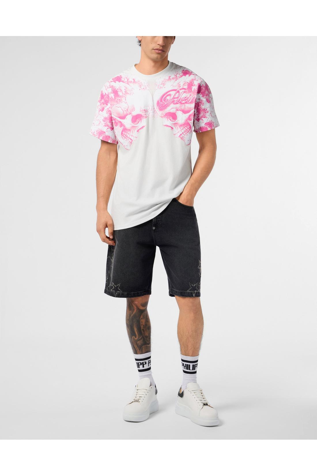 Philipp Plein Round Neck T-Shirt Ceramic Skulls, Shirts