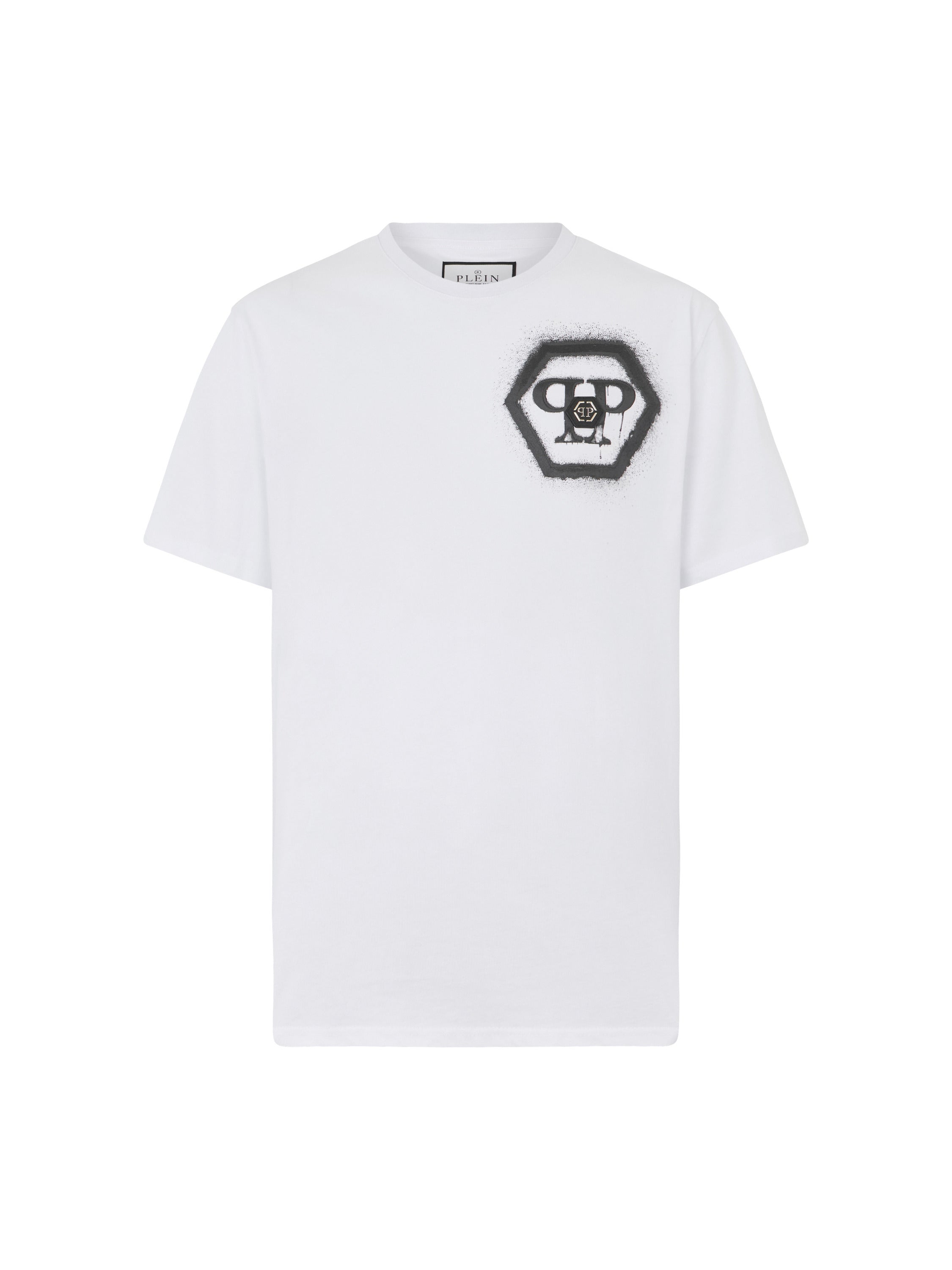 Round Neck T-Shirt Spray Hexagon