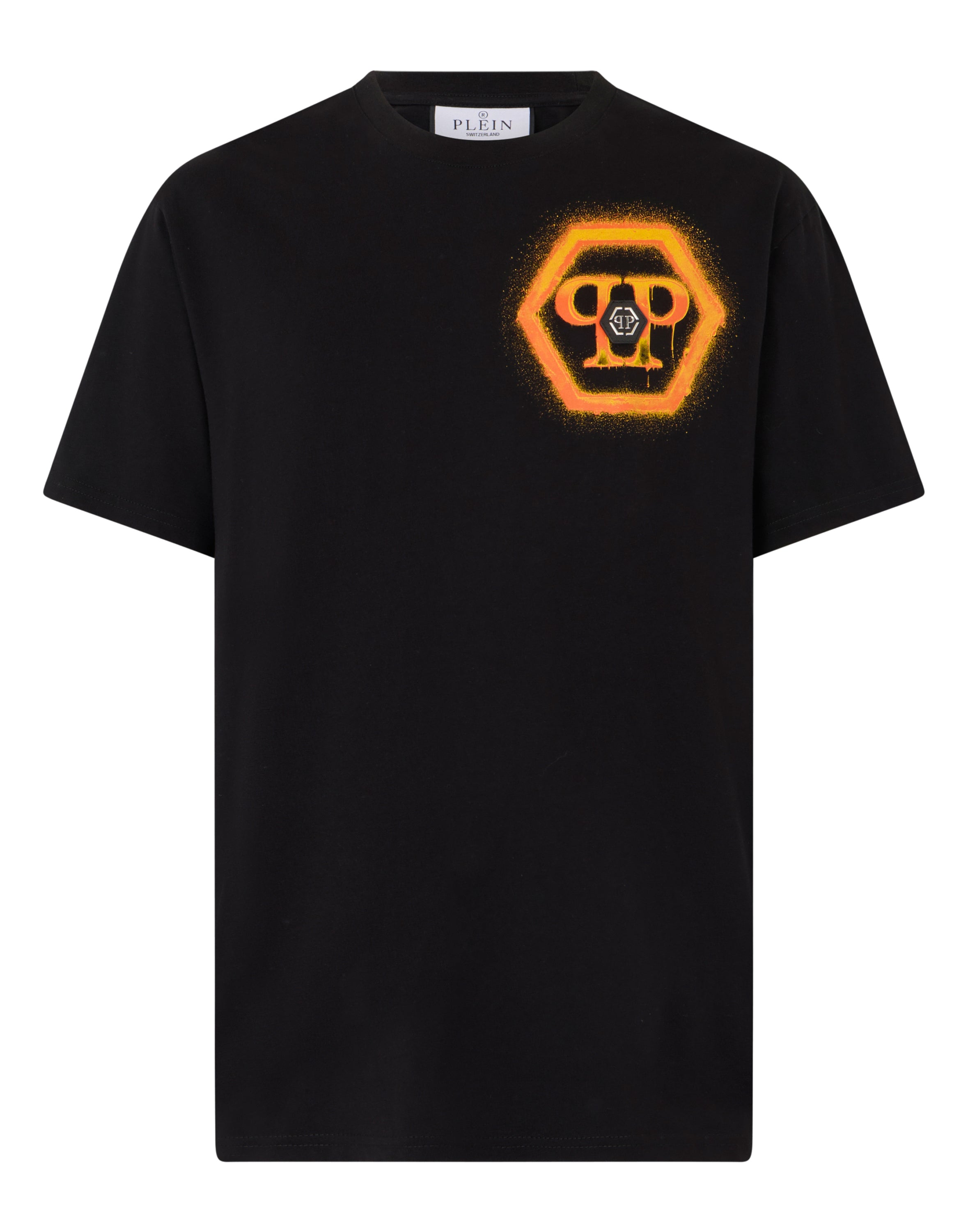 Round Neck T-Shirt Spray Hexagon