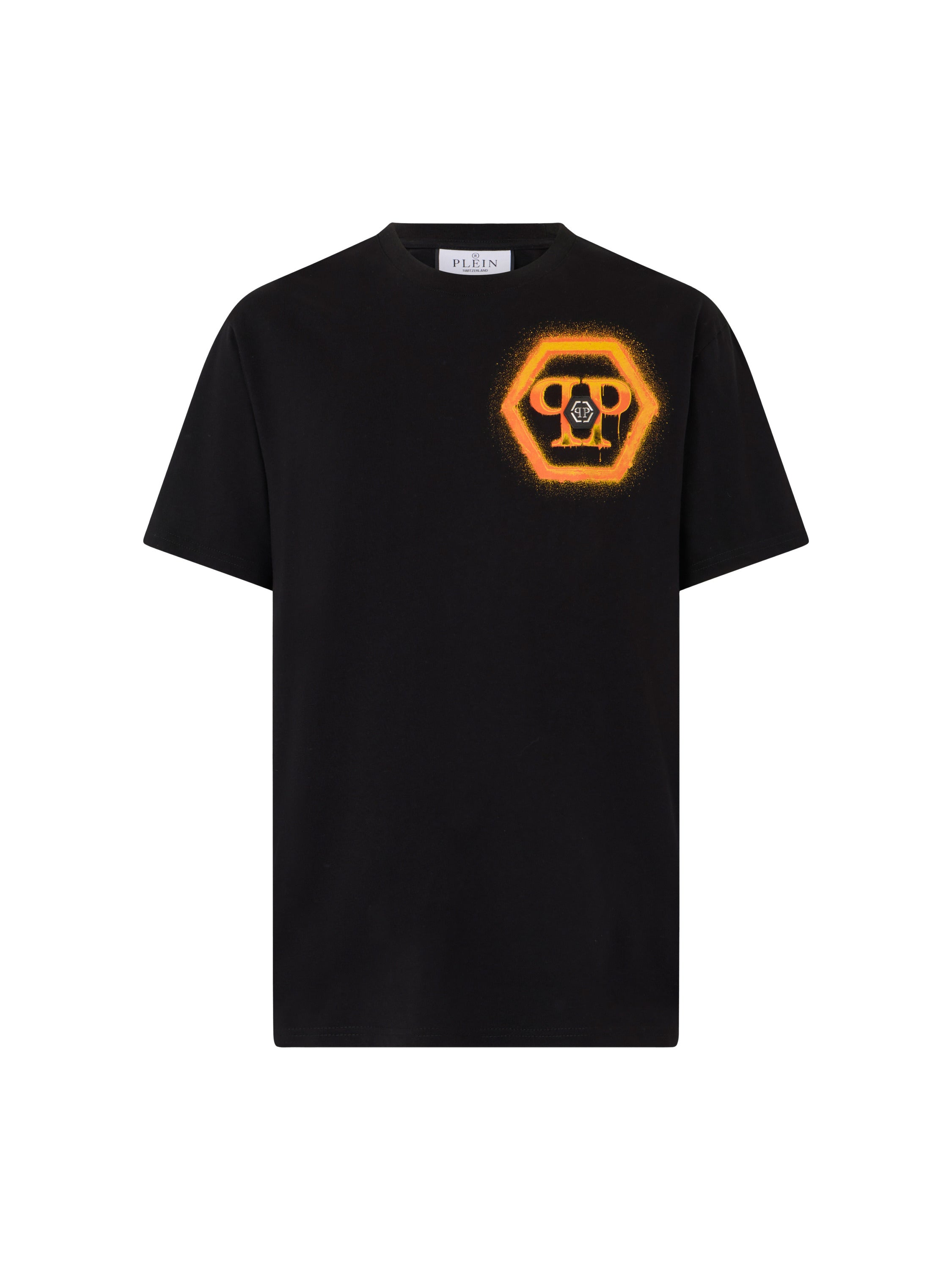 Round Neck T-Shirt Spray Hexagon