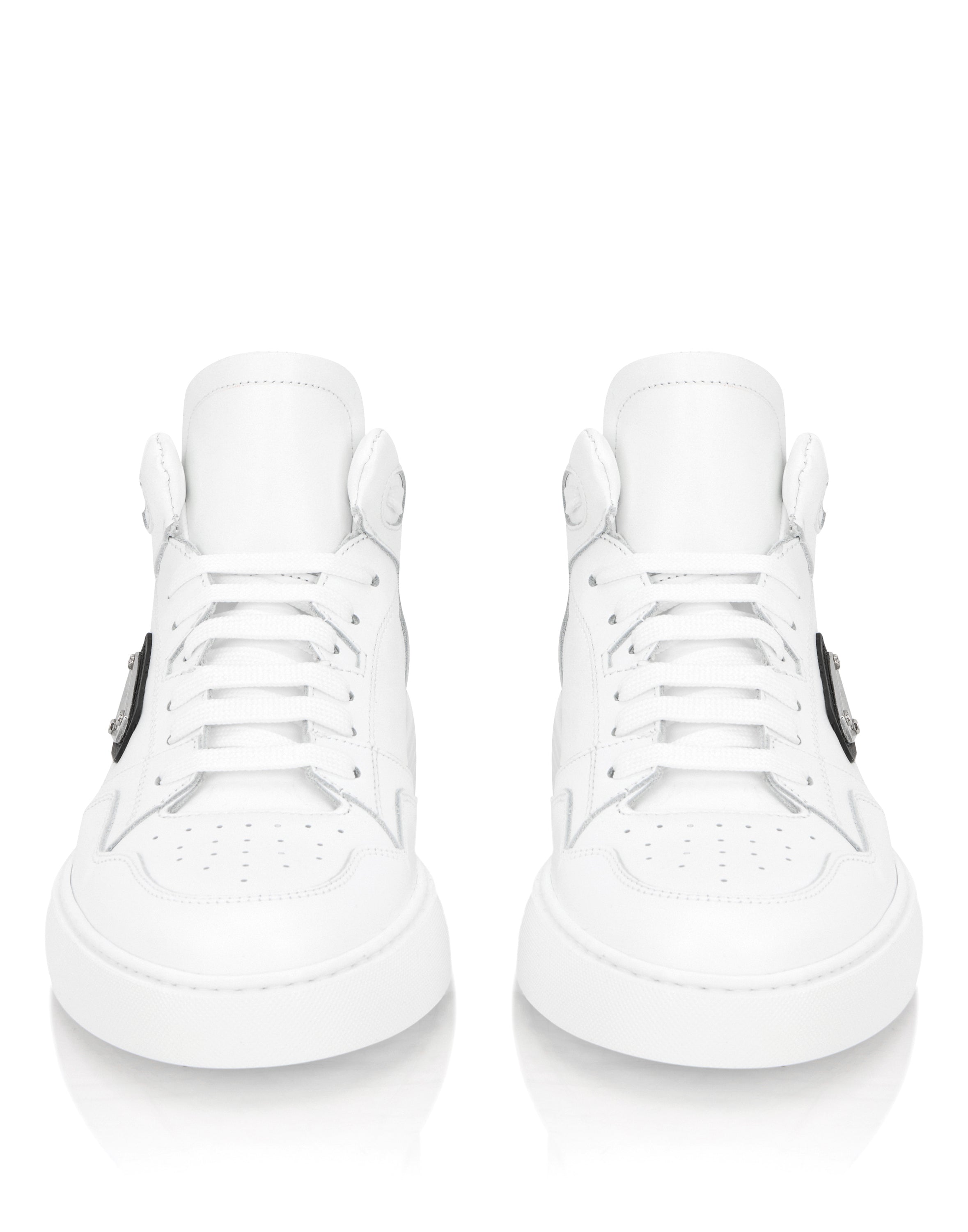 Nappa Leather Mid Top Sneakers