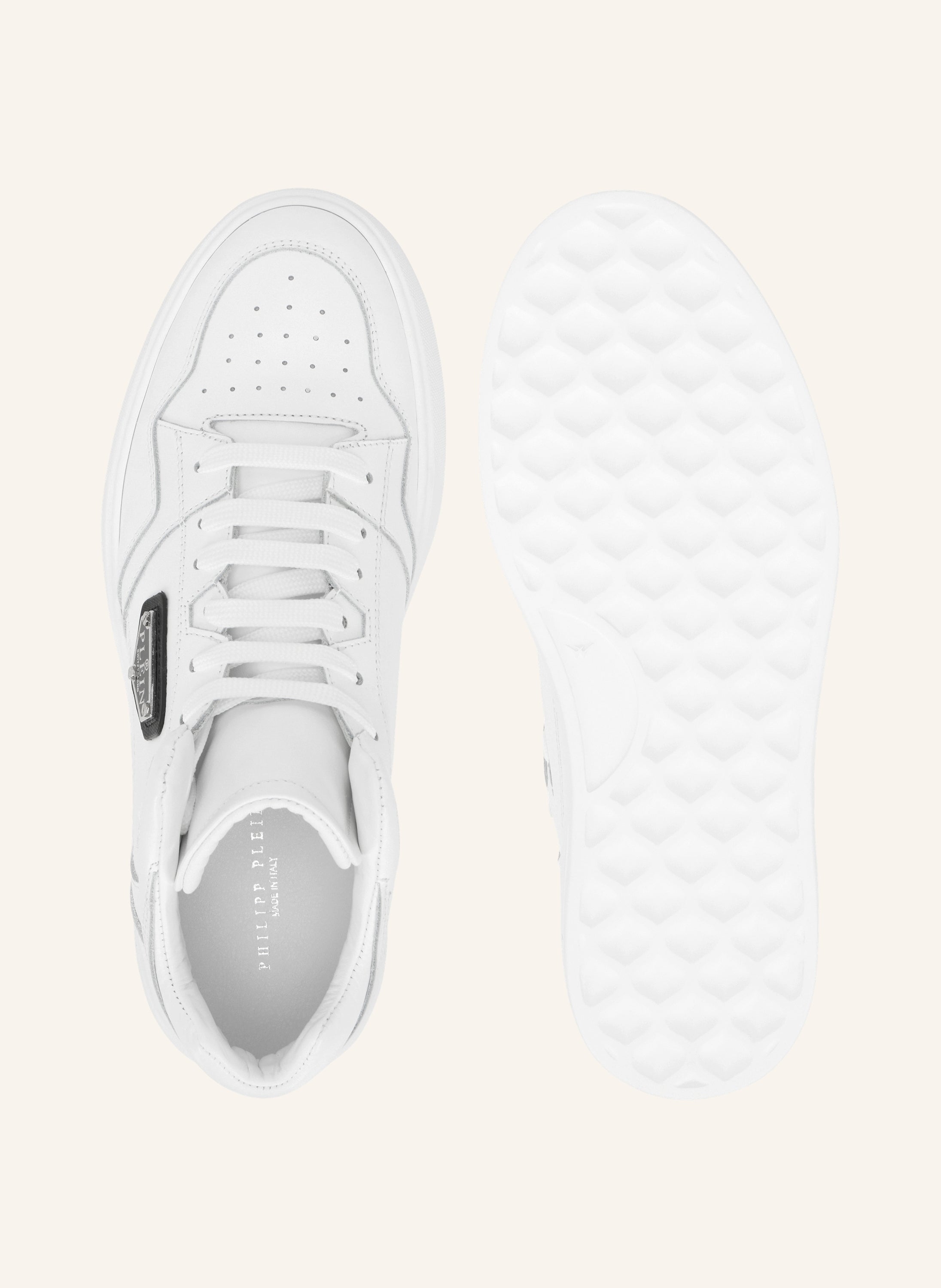 Nappa Leather Mid Top Sneakers