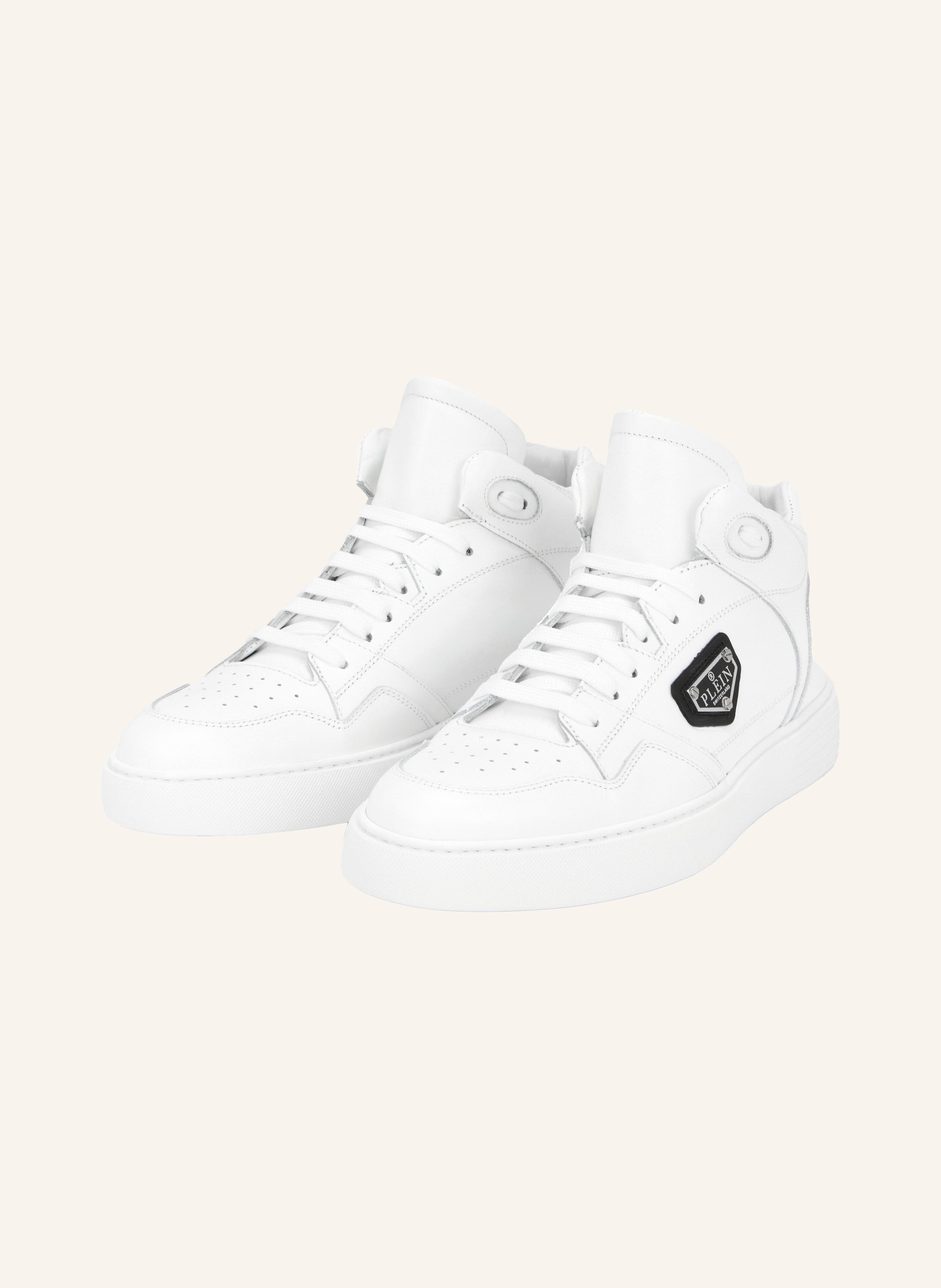 Nappa Leather Mid Top Sneakers