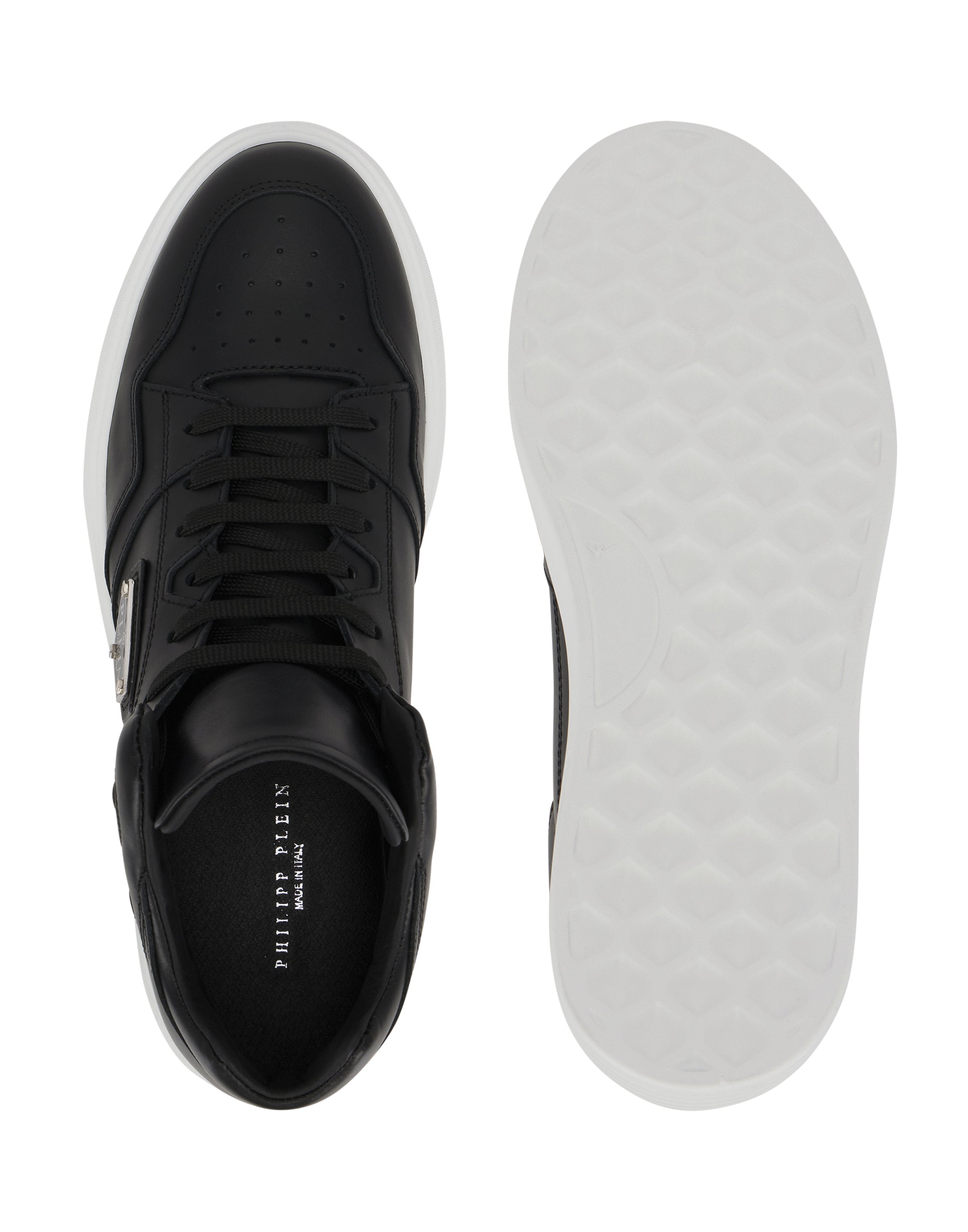 Nappa Leather Mid Top Sneakers