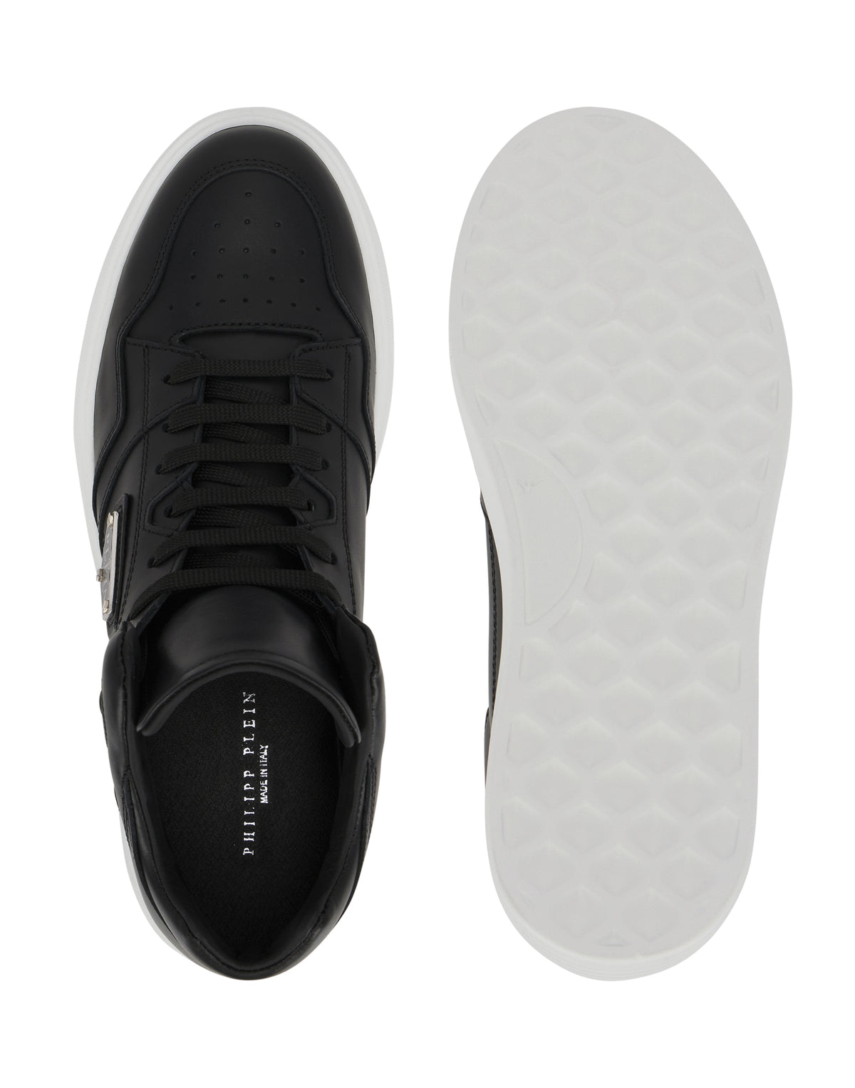Nappa Leather Mid Top Sneakers