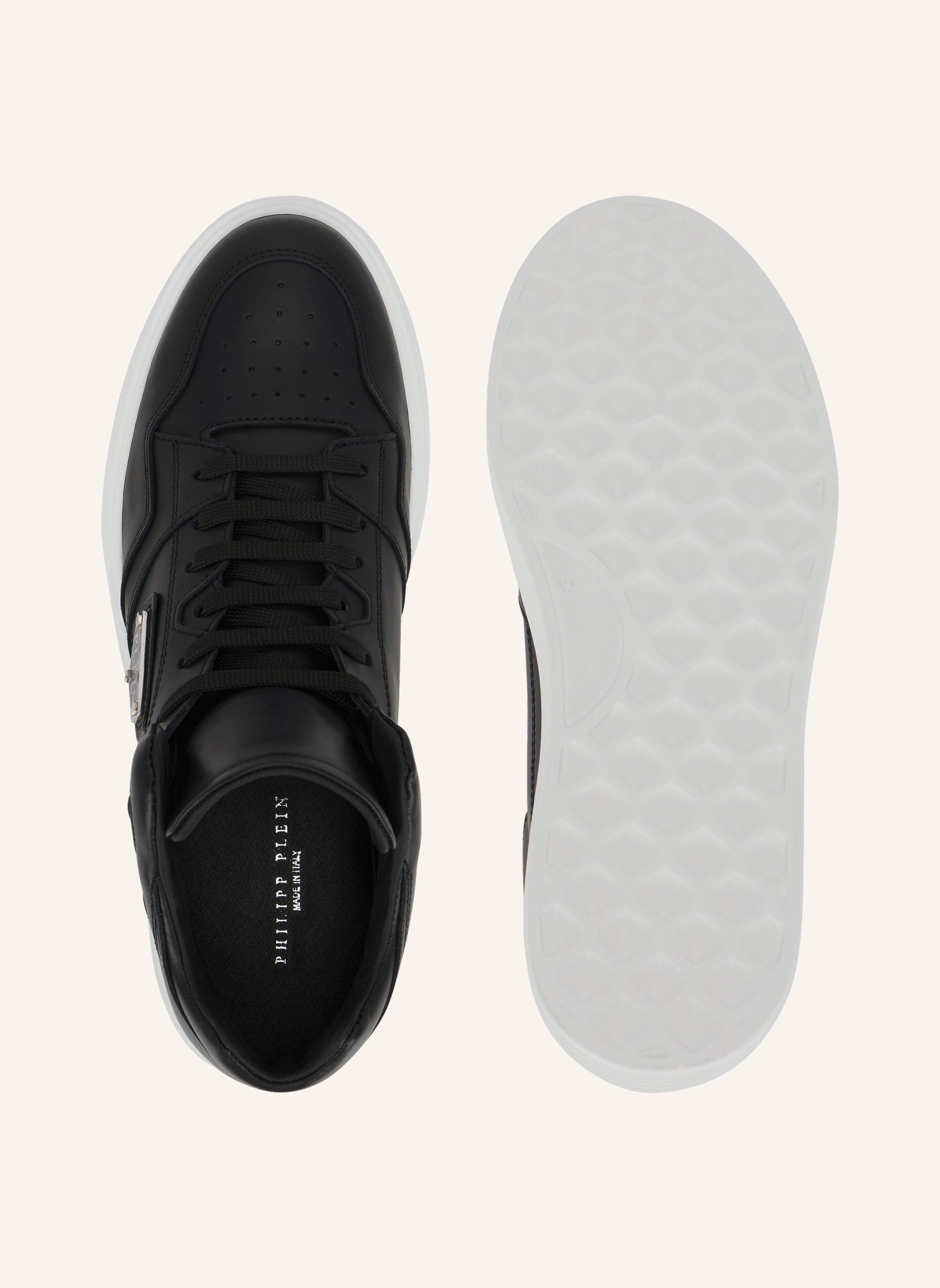 Nappa Leather Mid Top Sneakers