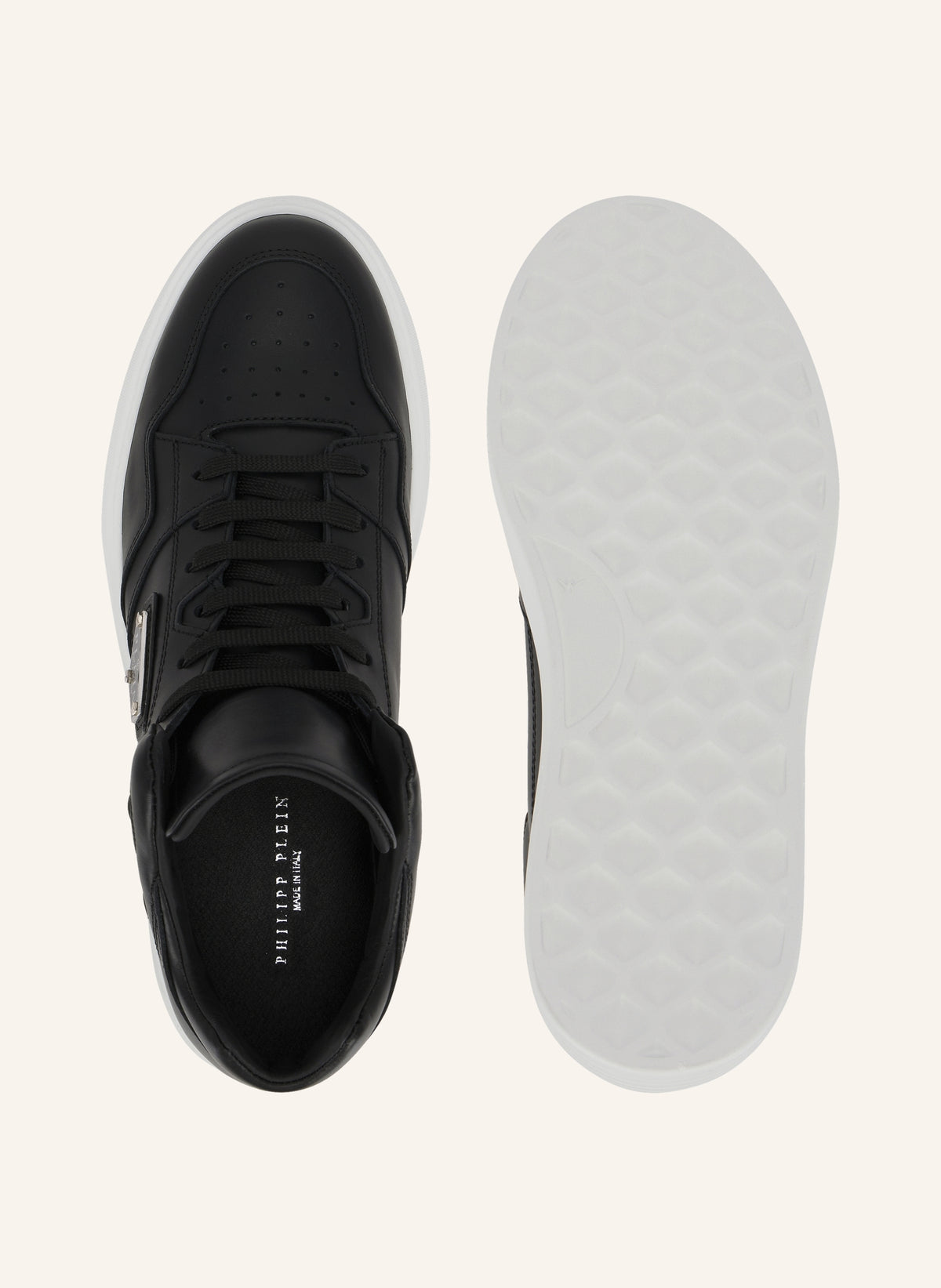 Nappa Leather Mid Top Sneakers