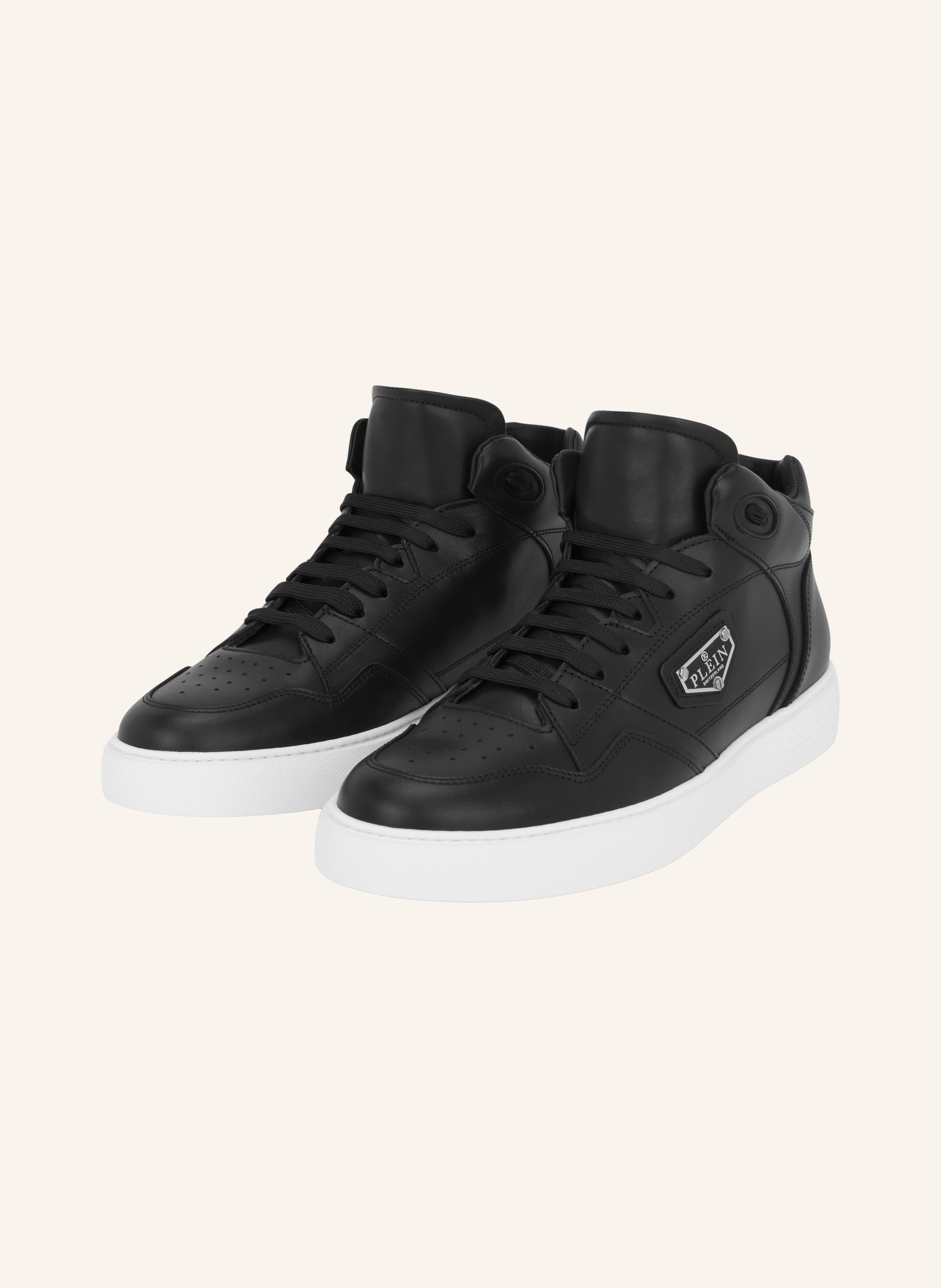 Nappa Leather Mid Top Sneakers