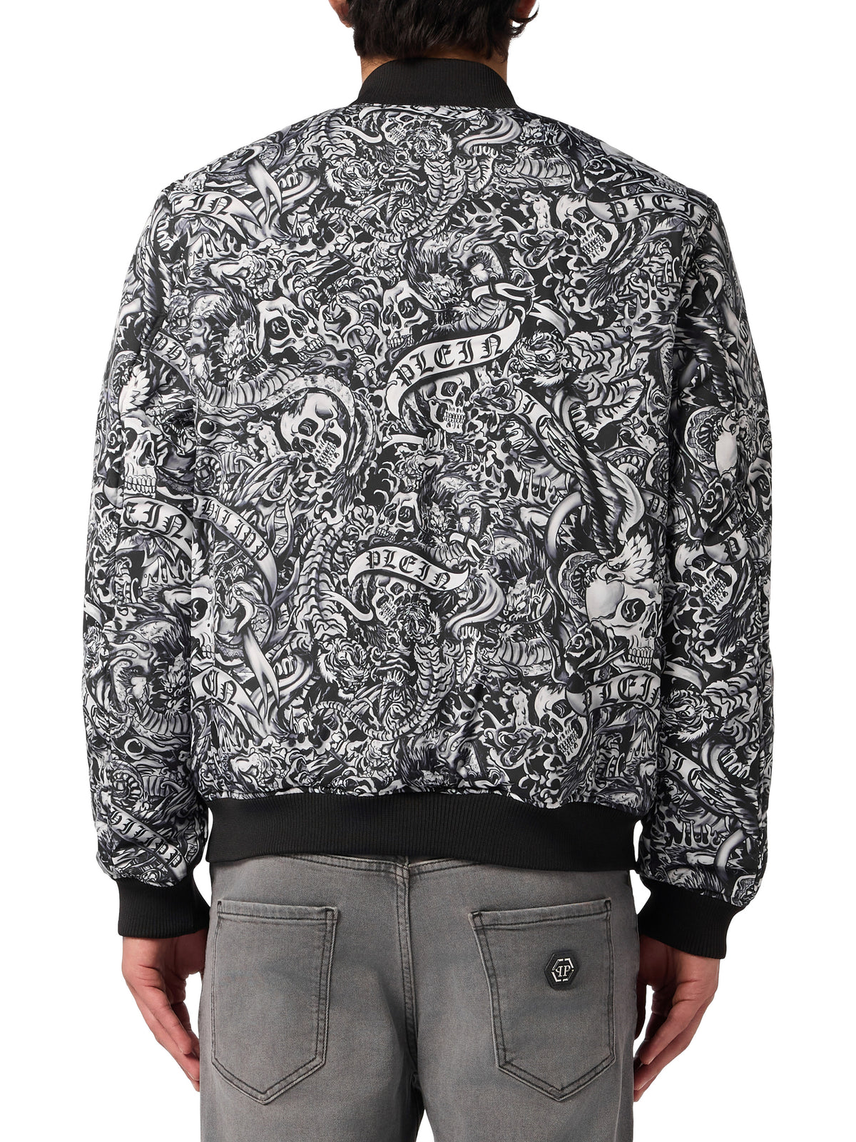 Nylon Bomber All-Over Tattoo