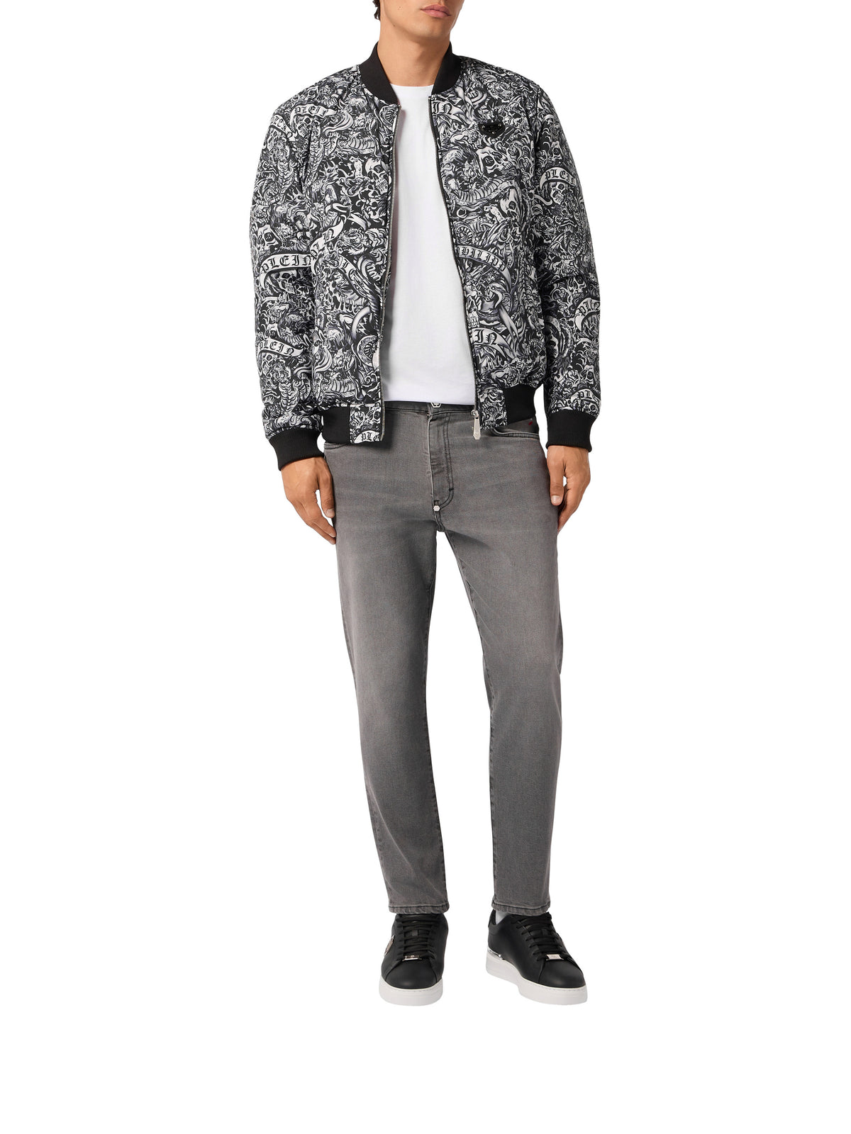 Nylon Bomber All-Over Tattoo