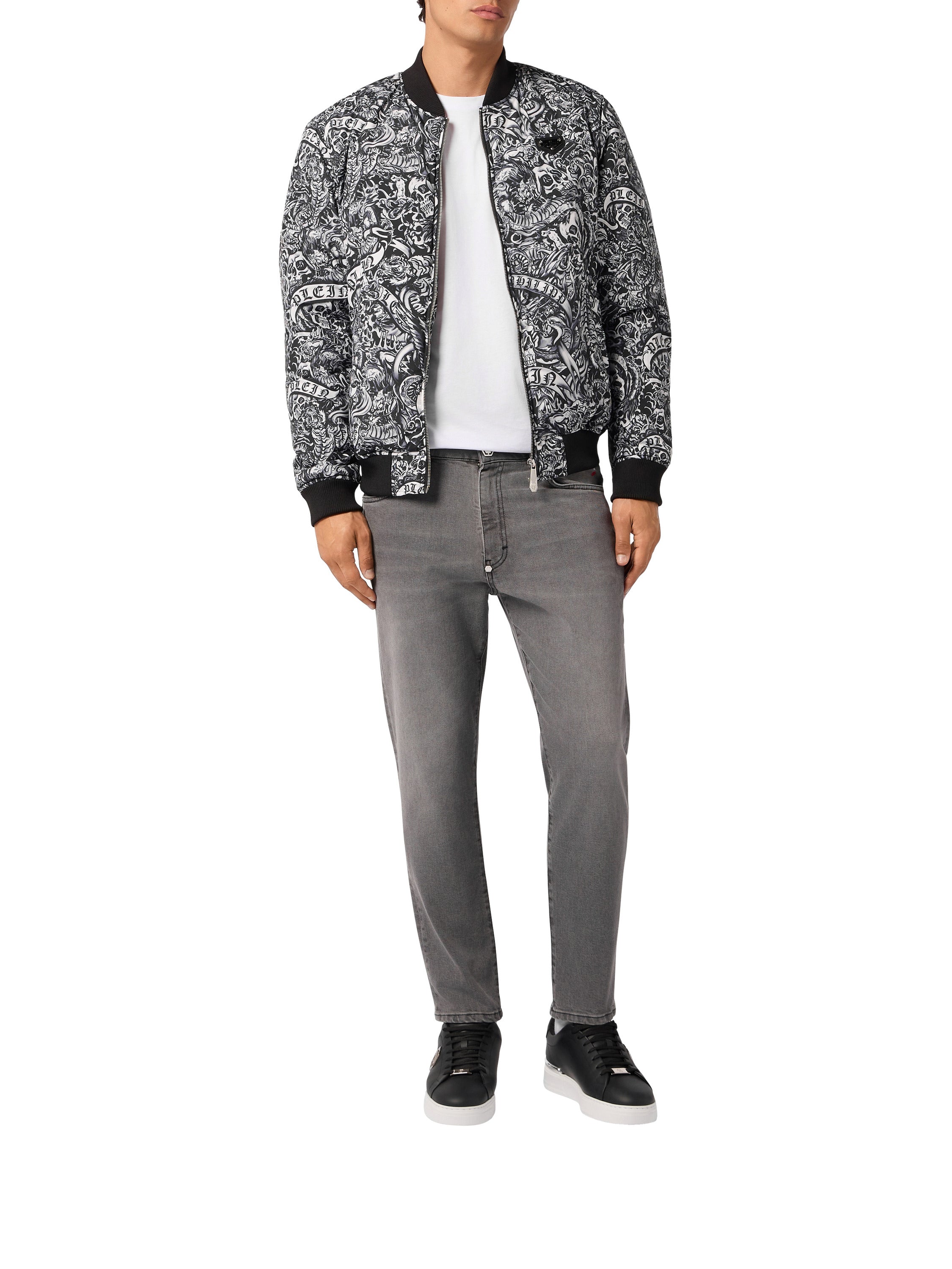Nylon Bomber All-Over Tattoo