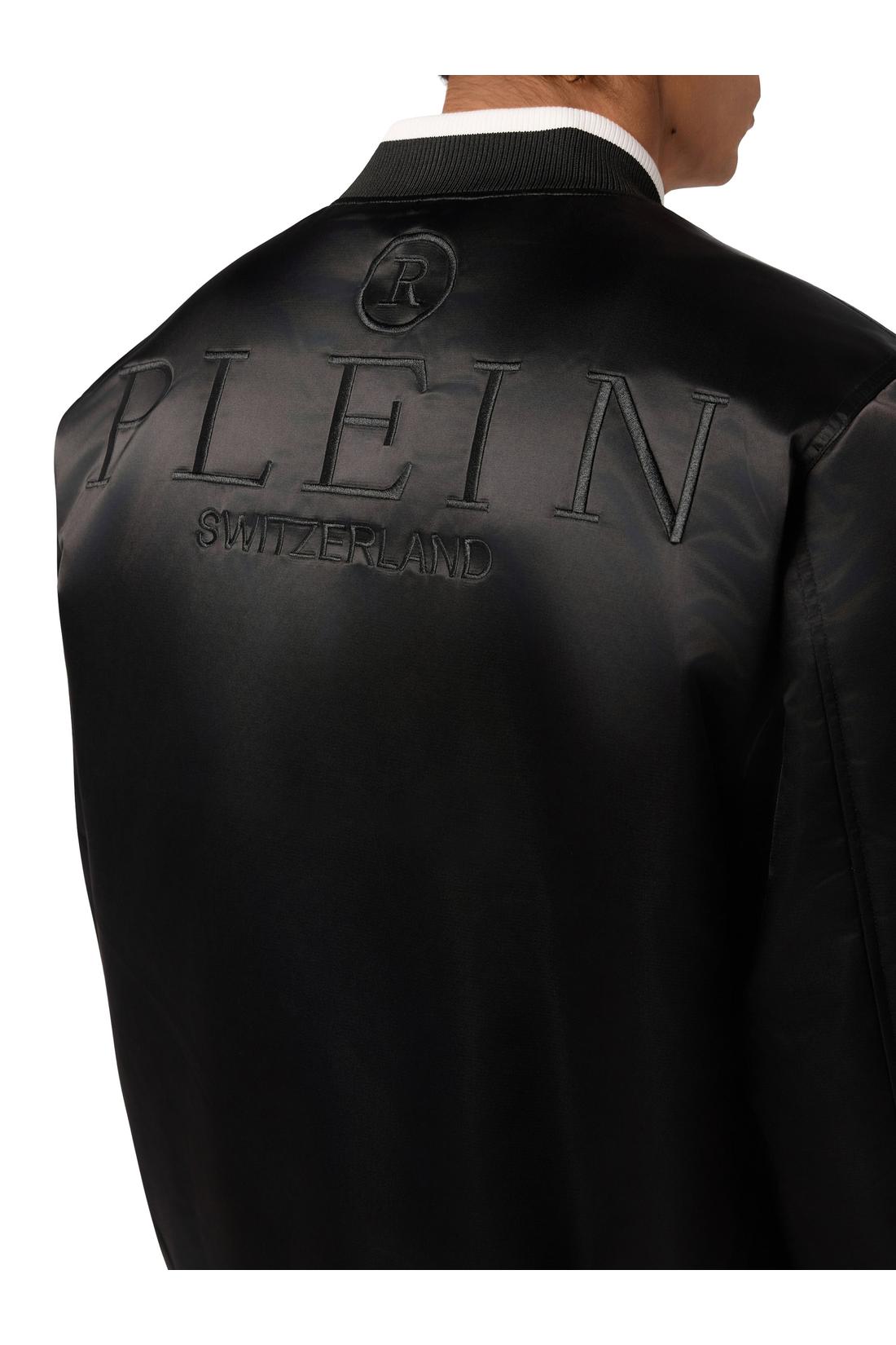 Philipp Plein Satin College Bomber Plein Logo, Jacken & Mäntel