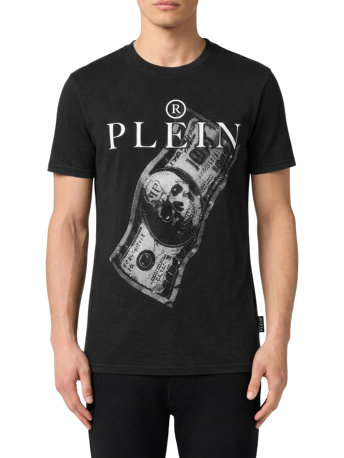 Jersey T-Shirt Skull Strass