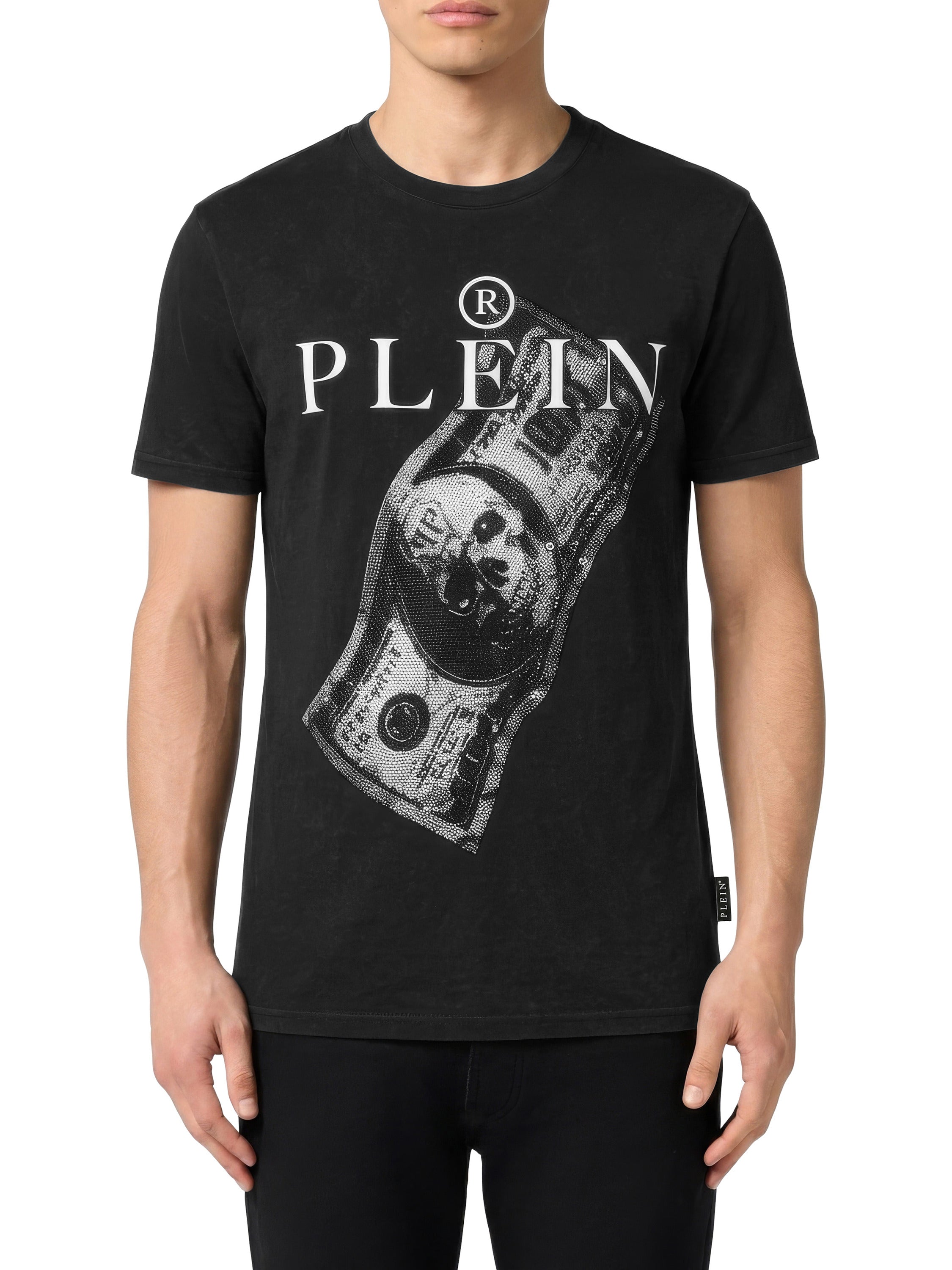 Jersey T-Shirt Skull Strass