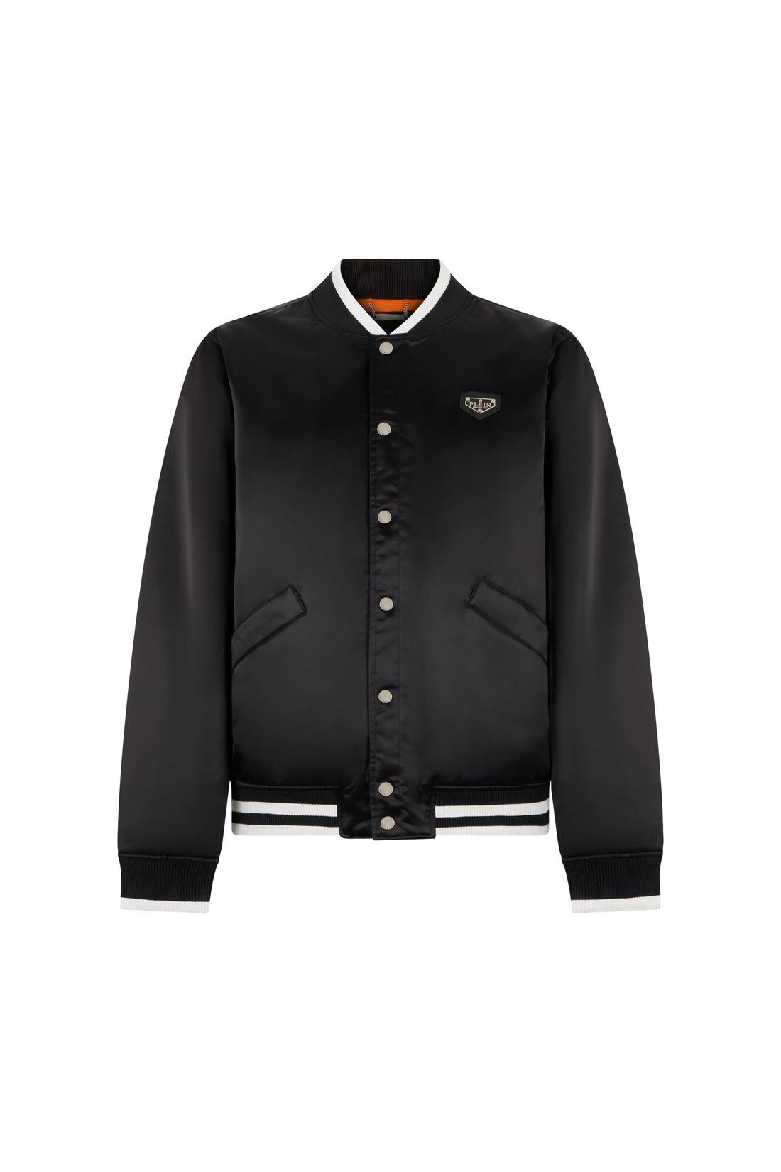 Philipp Plein Satin College Bomber Plein Logo, Jacken & Mäntel