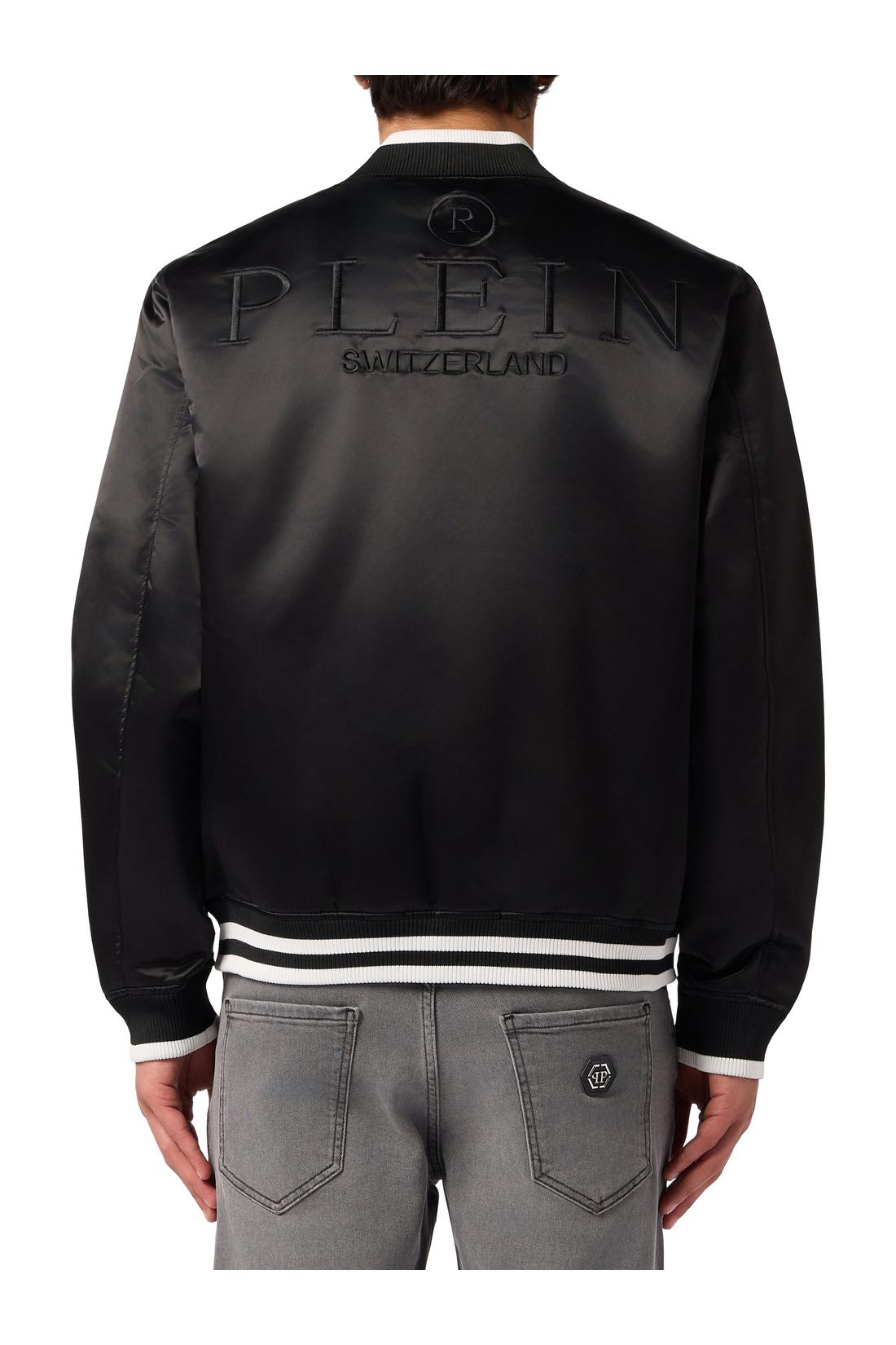 Philipp Plein Satin College Bomber Plein Logo, Jacken & Mäntel