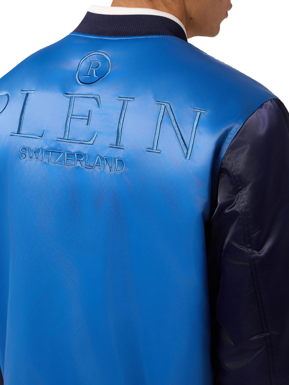 Satin College Bomber Plein Logo