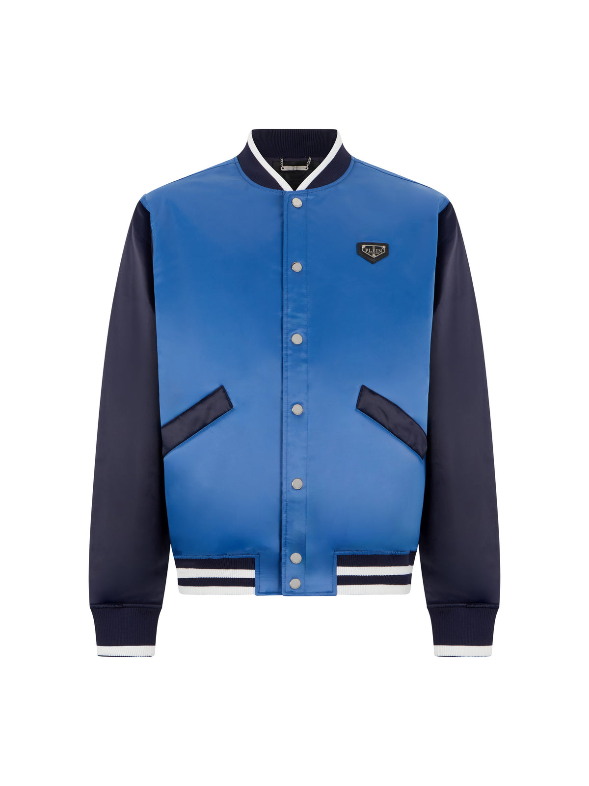 Satin College Bomber Plein Logo