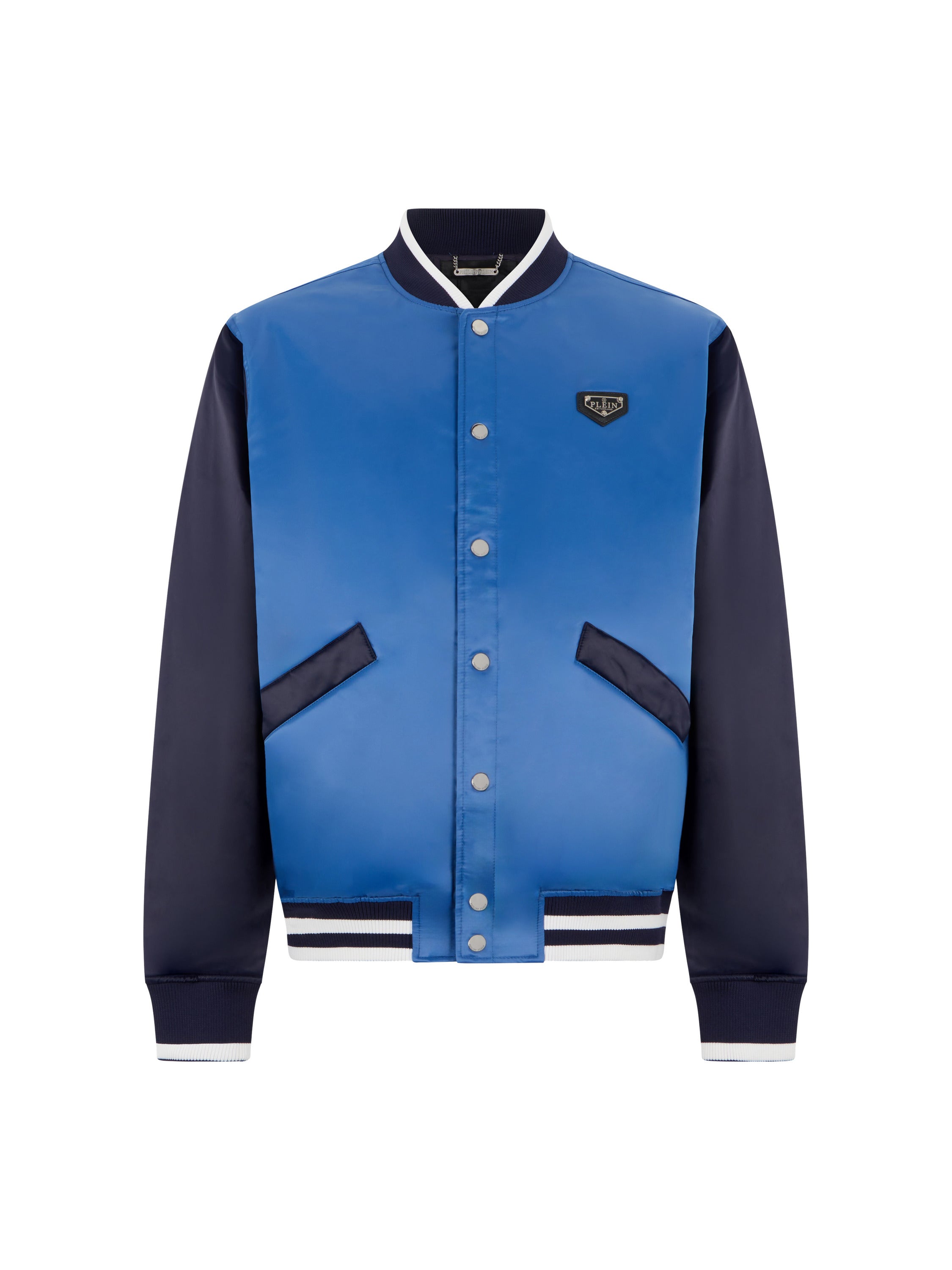 Satin College Bomber Plein Logo