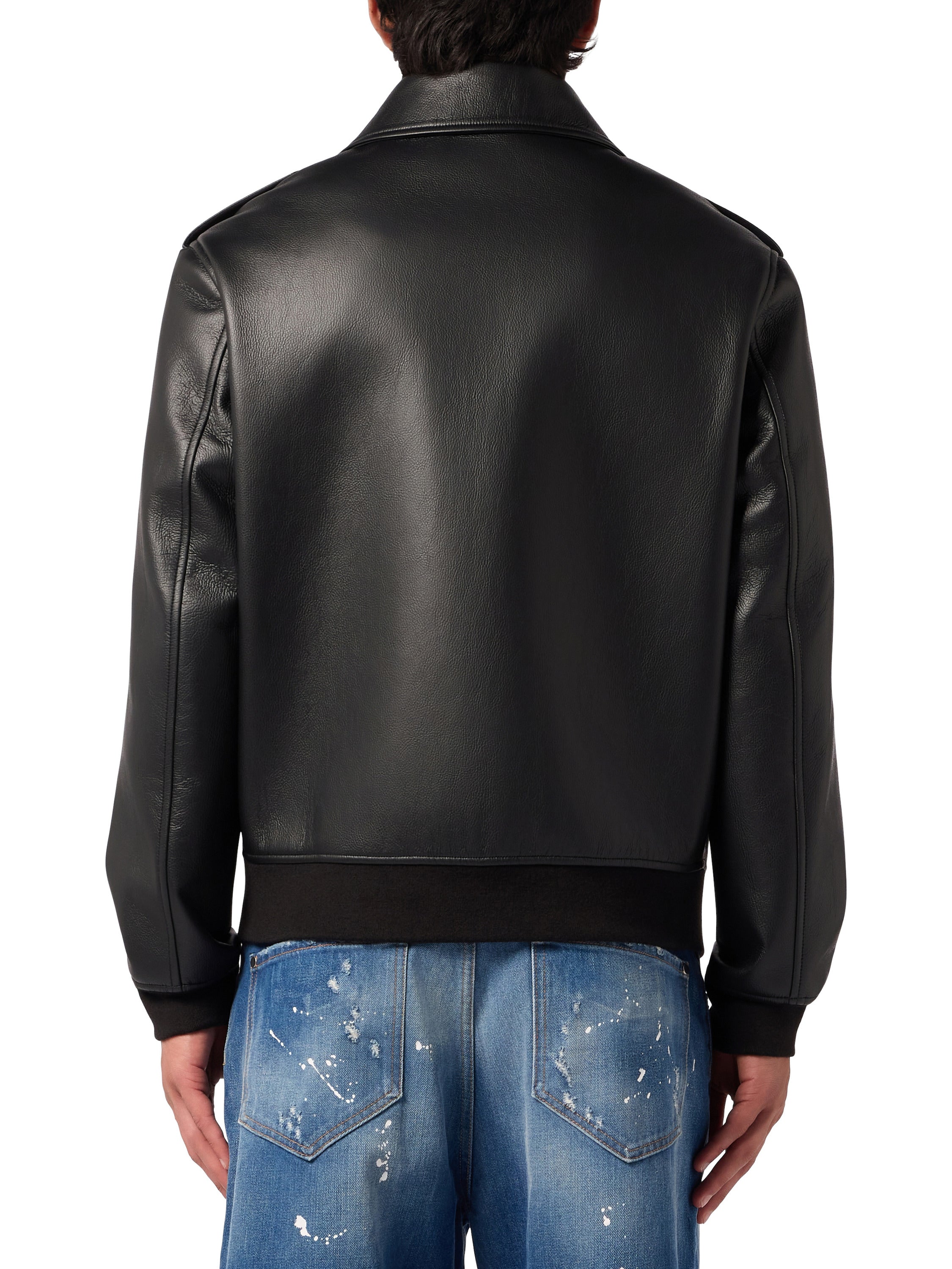 Eco Leather Aviator Jacket