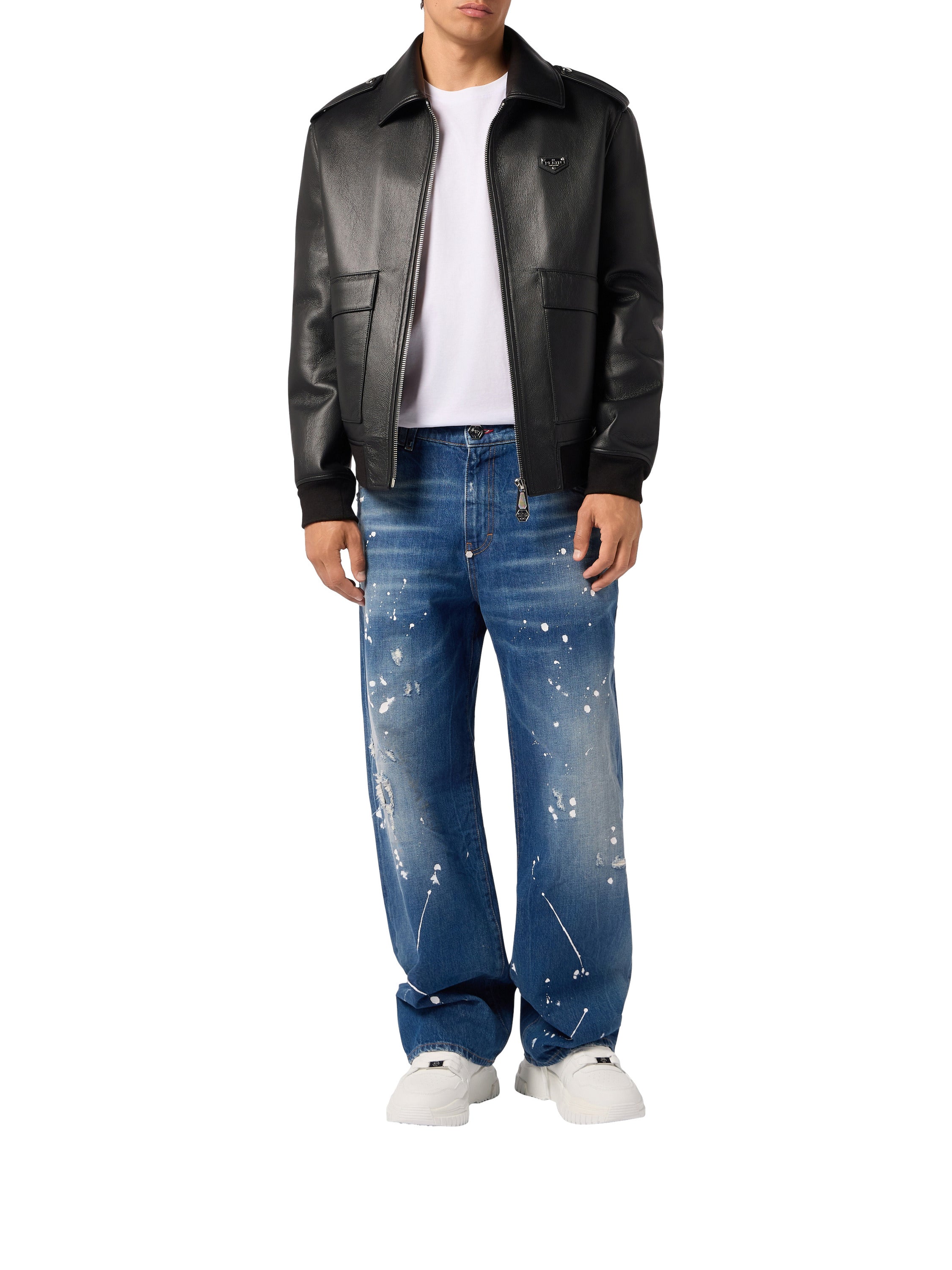 Eco Leather Aviator Jacket