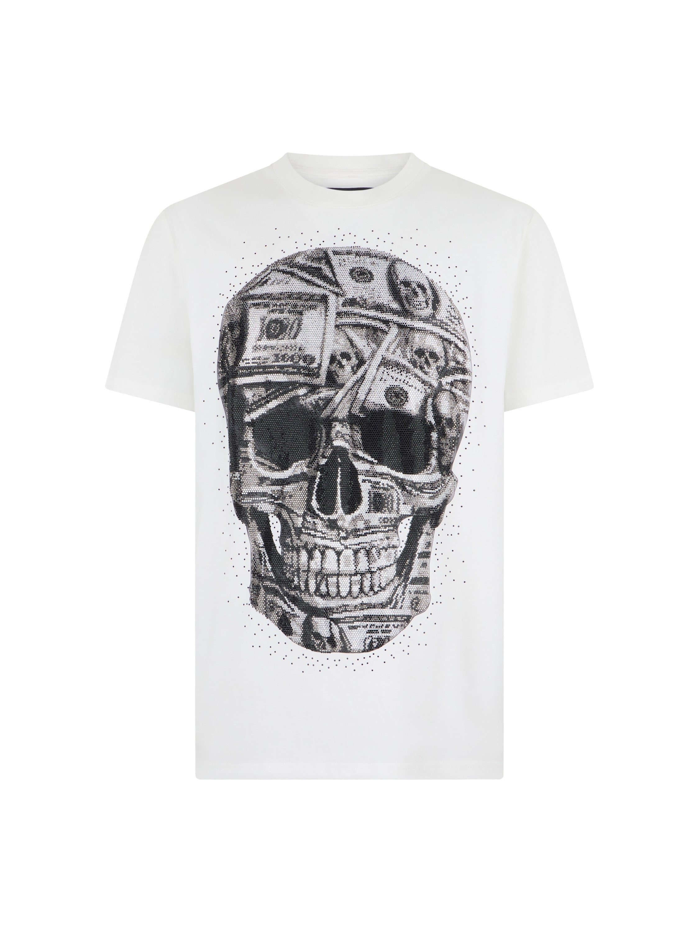Jersey Round Neck T-Shirt SS Skull Dollar Stones