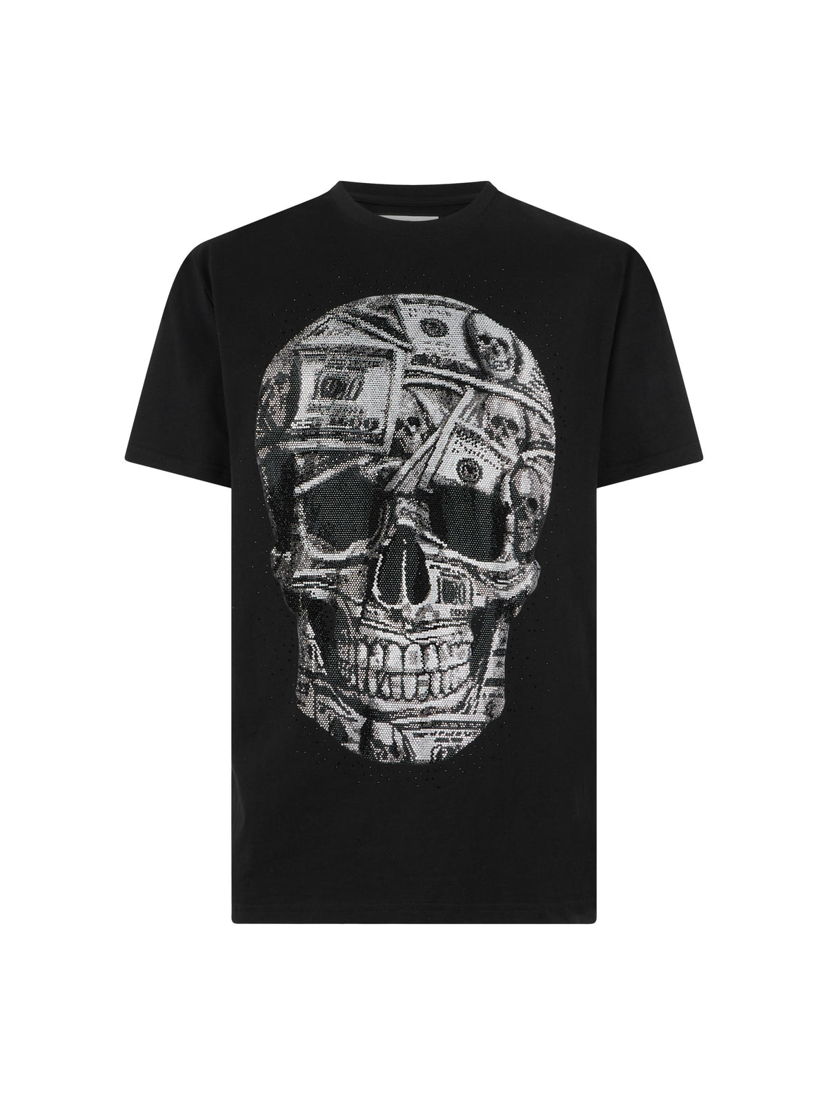 Jersey Round Neck T-Shirt SS Skull Dollar Stones