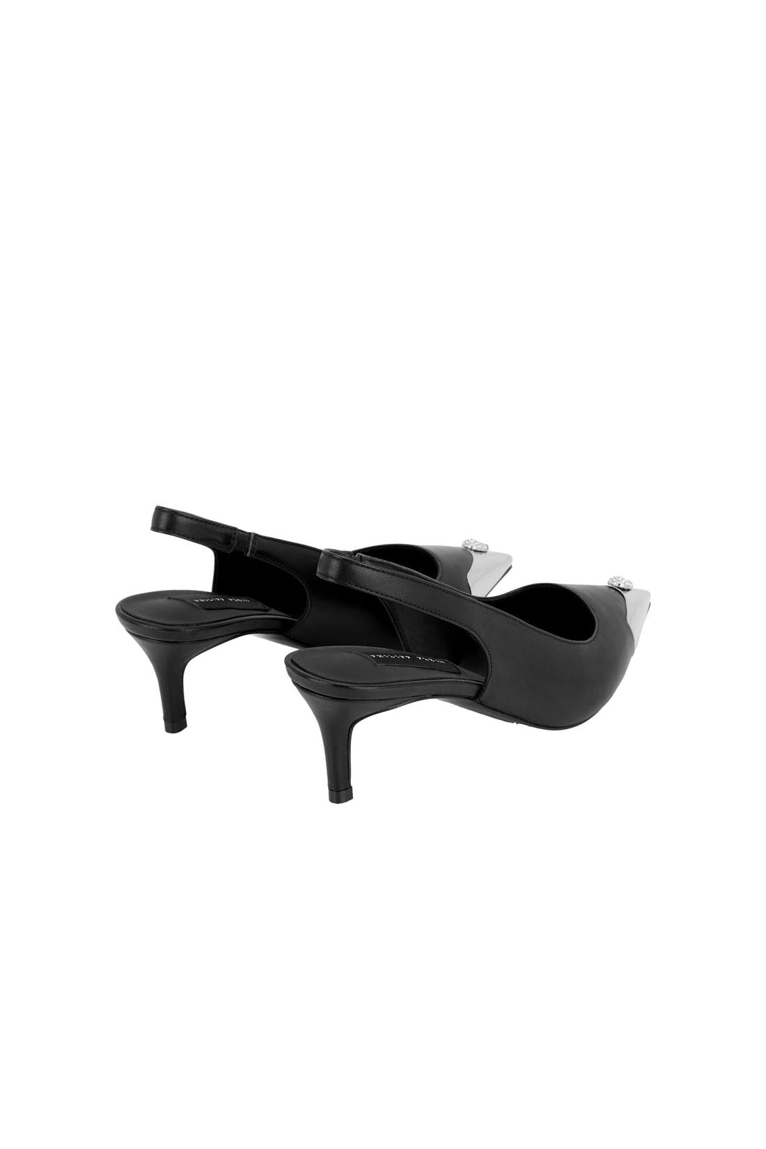 Philipp Plein Leather Slingback Shoes Skull Toe, Schuhe
